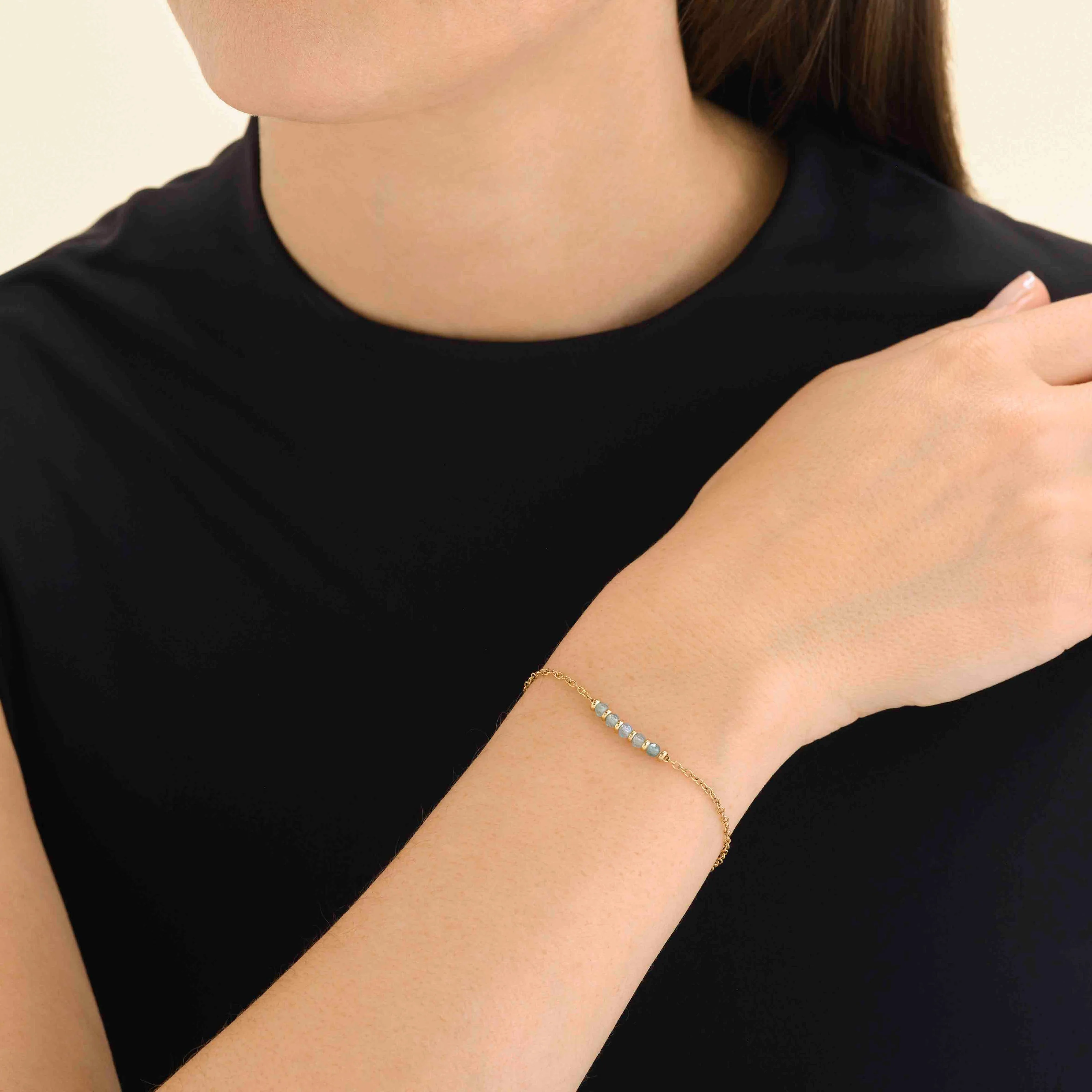5 Stone Bracelet Blue - Image 2