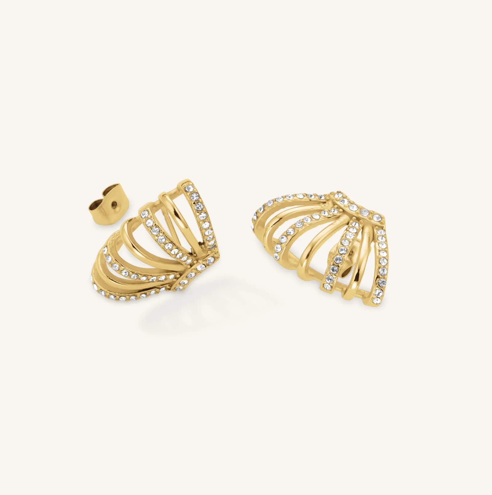 Caged Crystal Earrings - Image 3