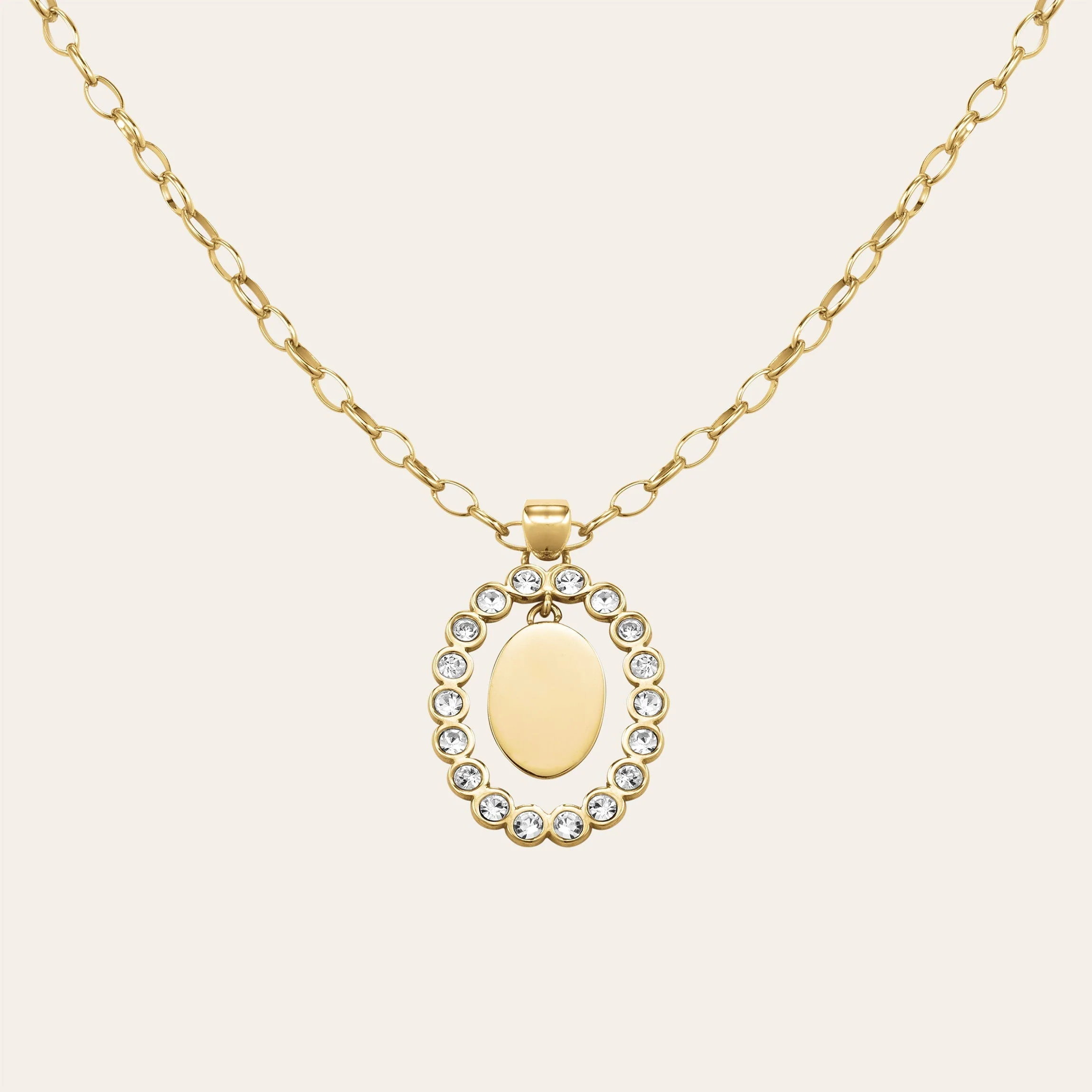 Oval Pendant Necklace