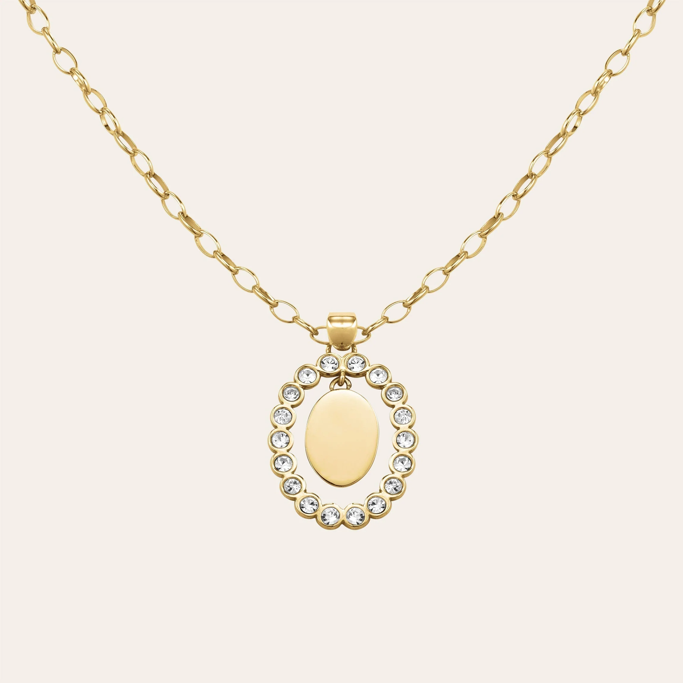Oval Pendant Necklace