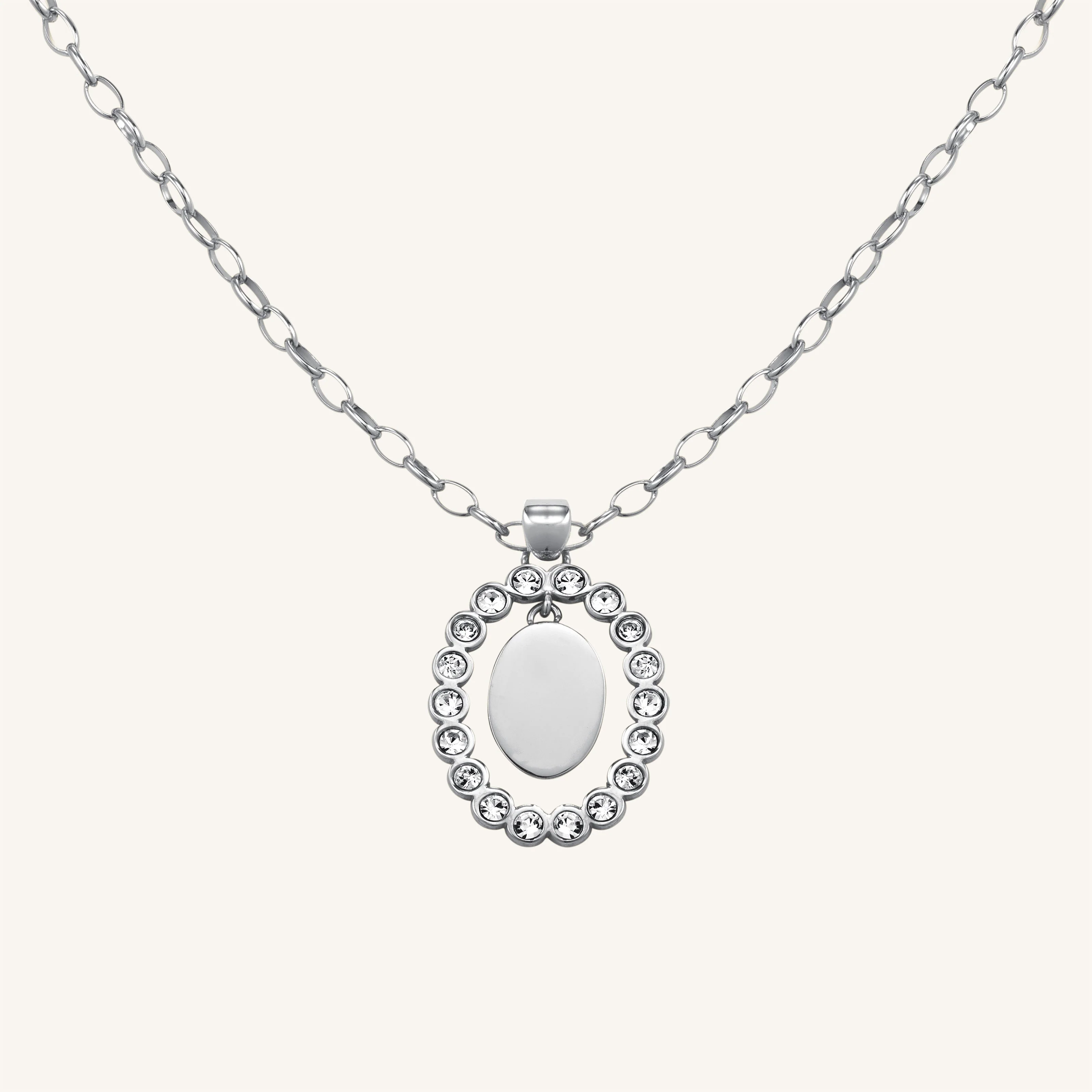 Oval Pendant Necklace - Image 3