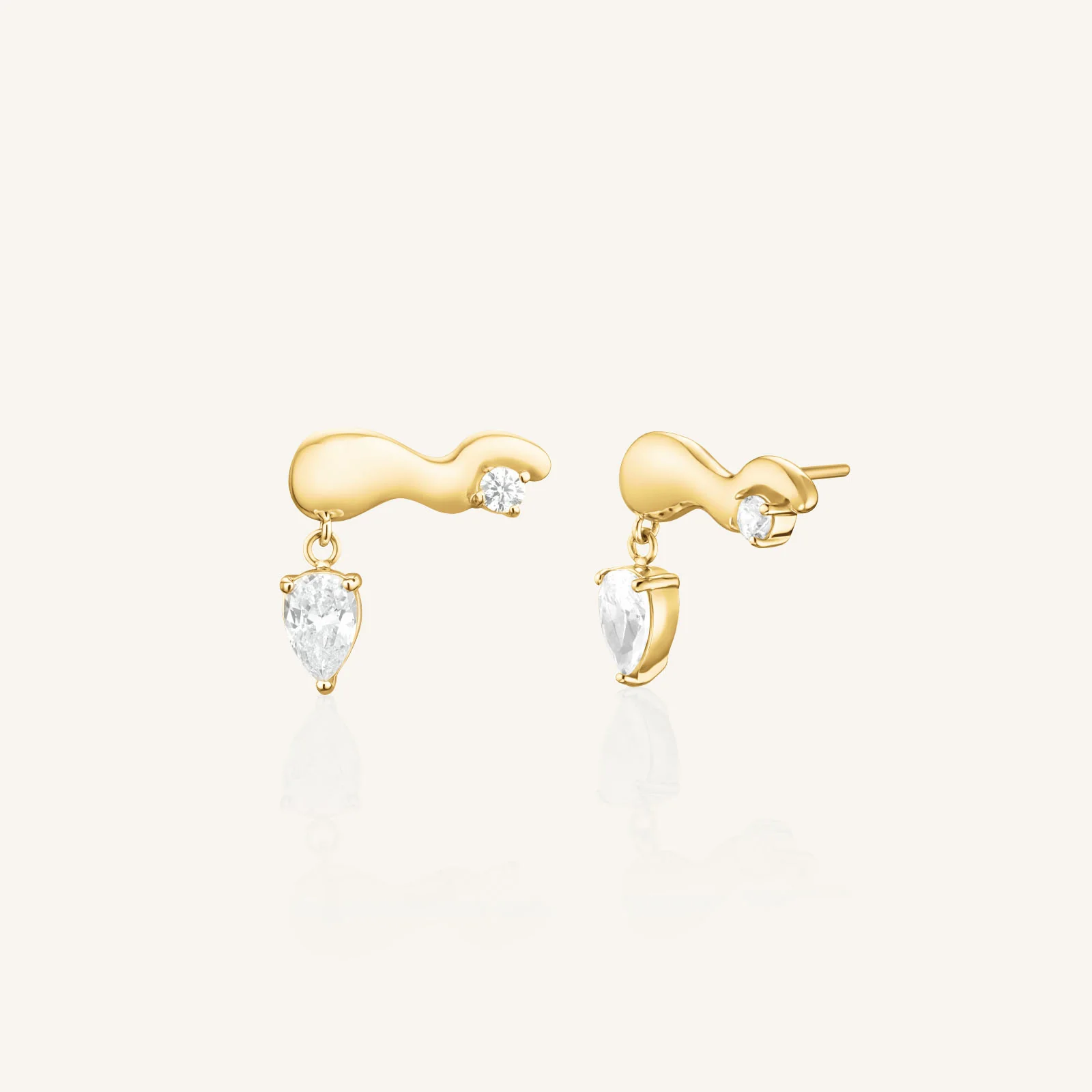 Crystal Wave Studs