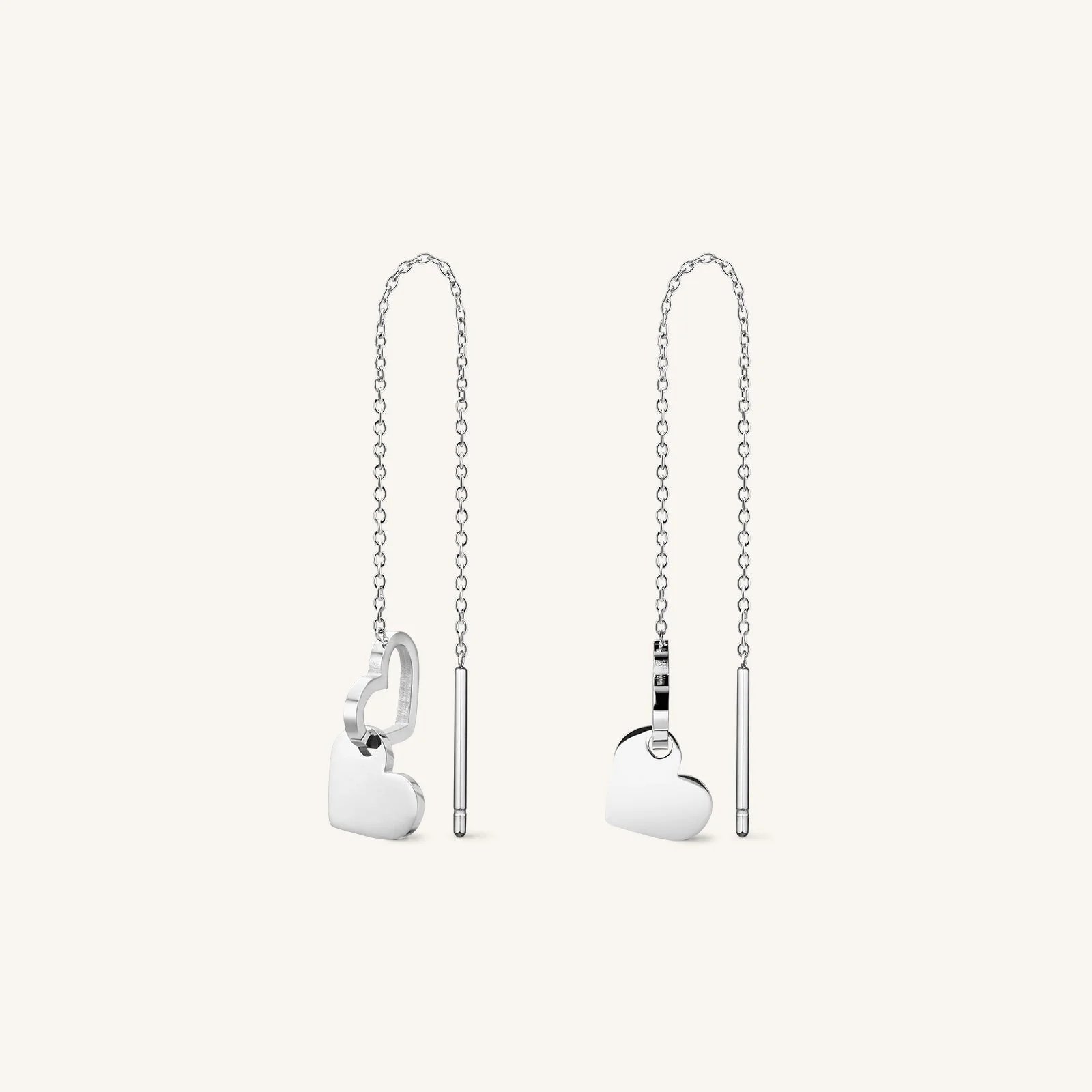 Double Heart Earrings - Image 2