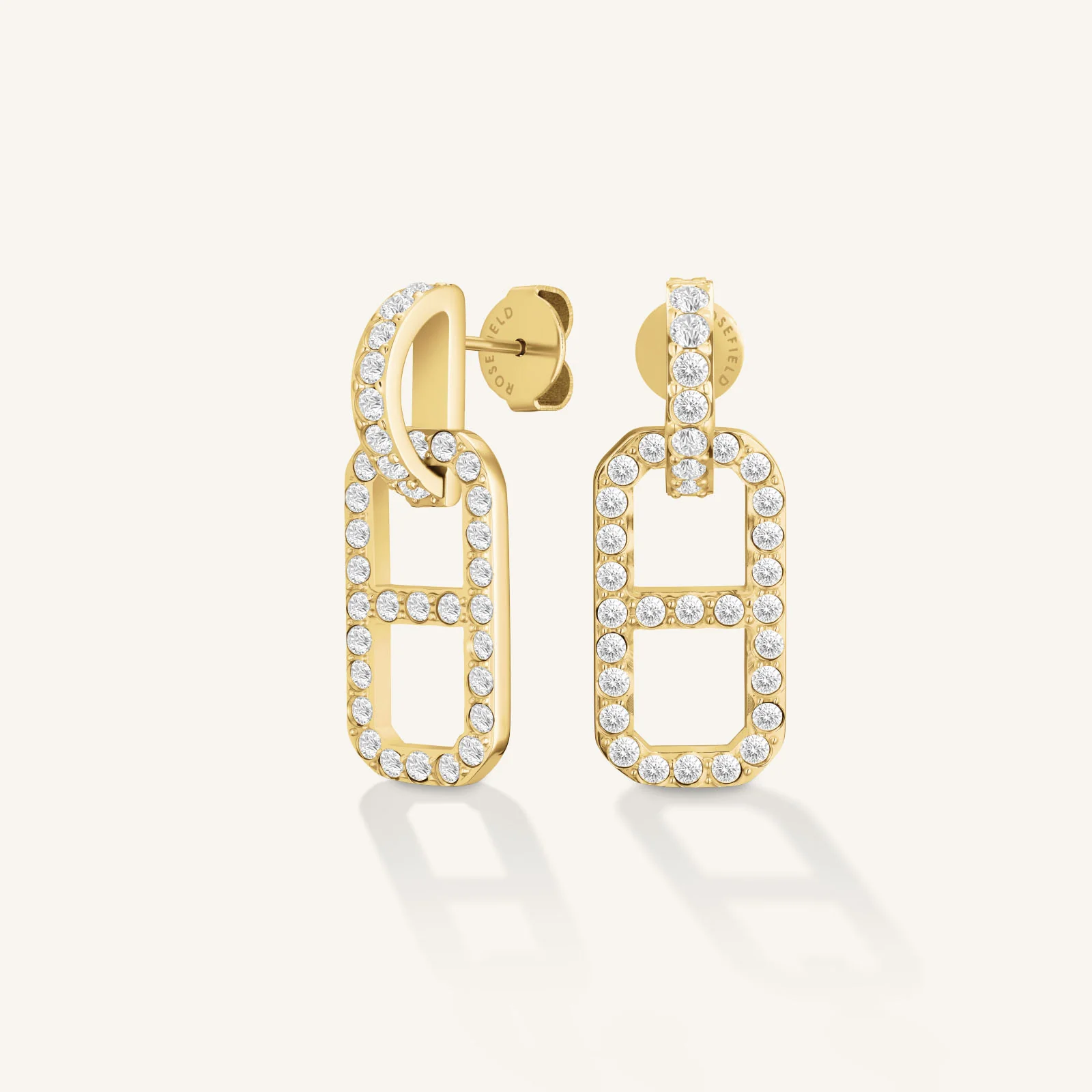 Crystal Octagon Earrings