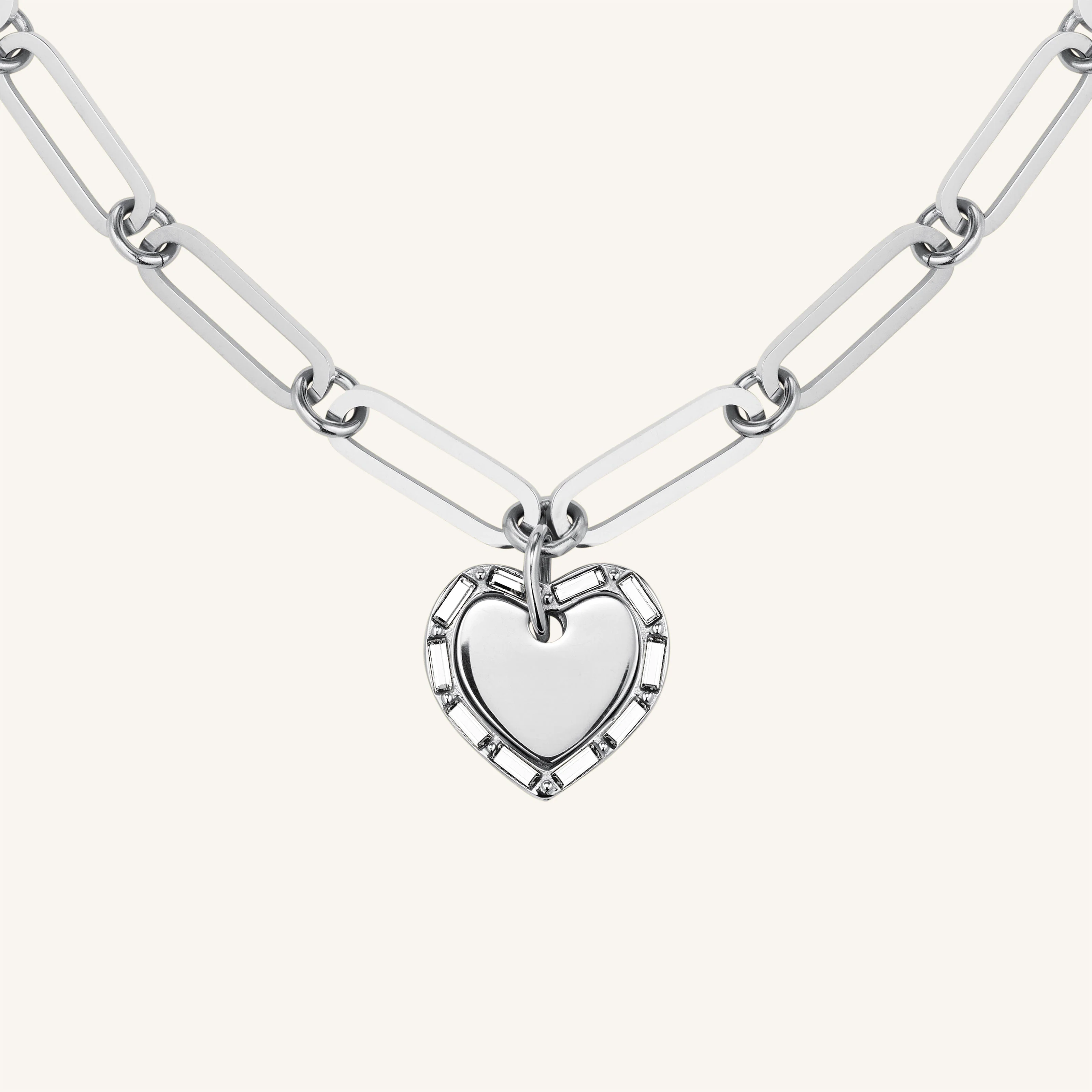 Heart Baguette Necklace - Image 3