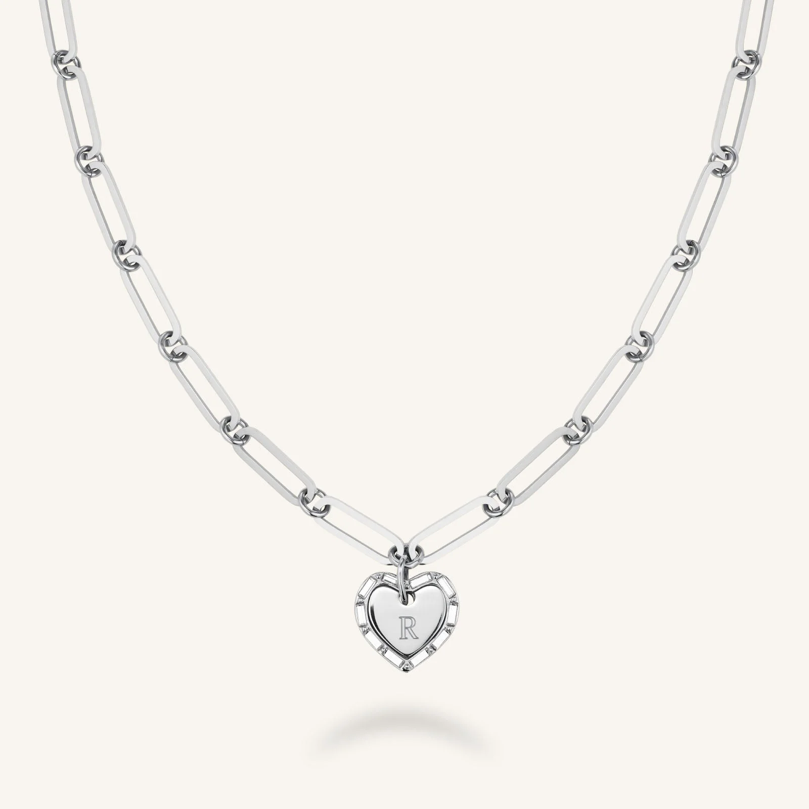 Heart Baguette Necklace - Image 4