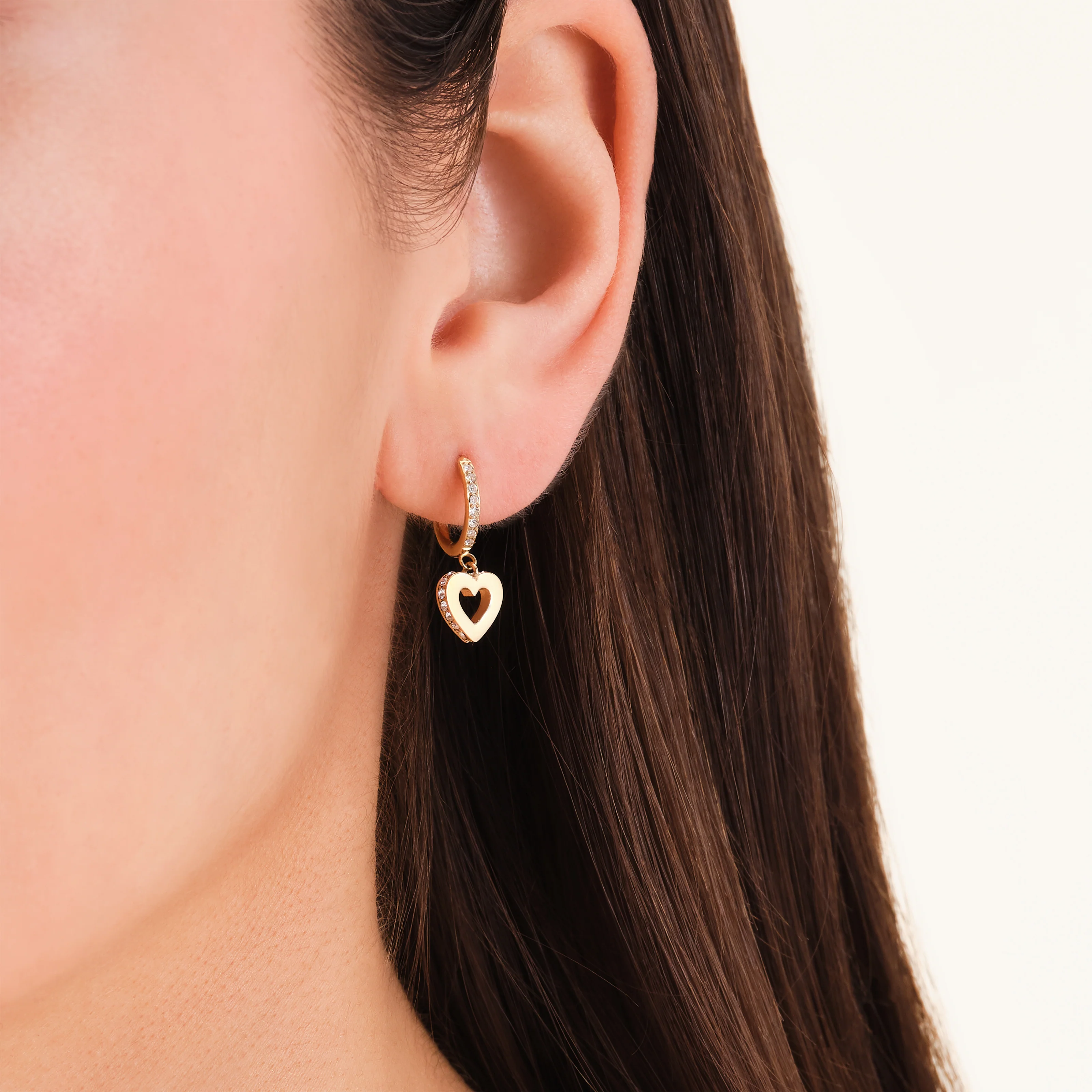 Hollow Heart Hoops - Image 2