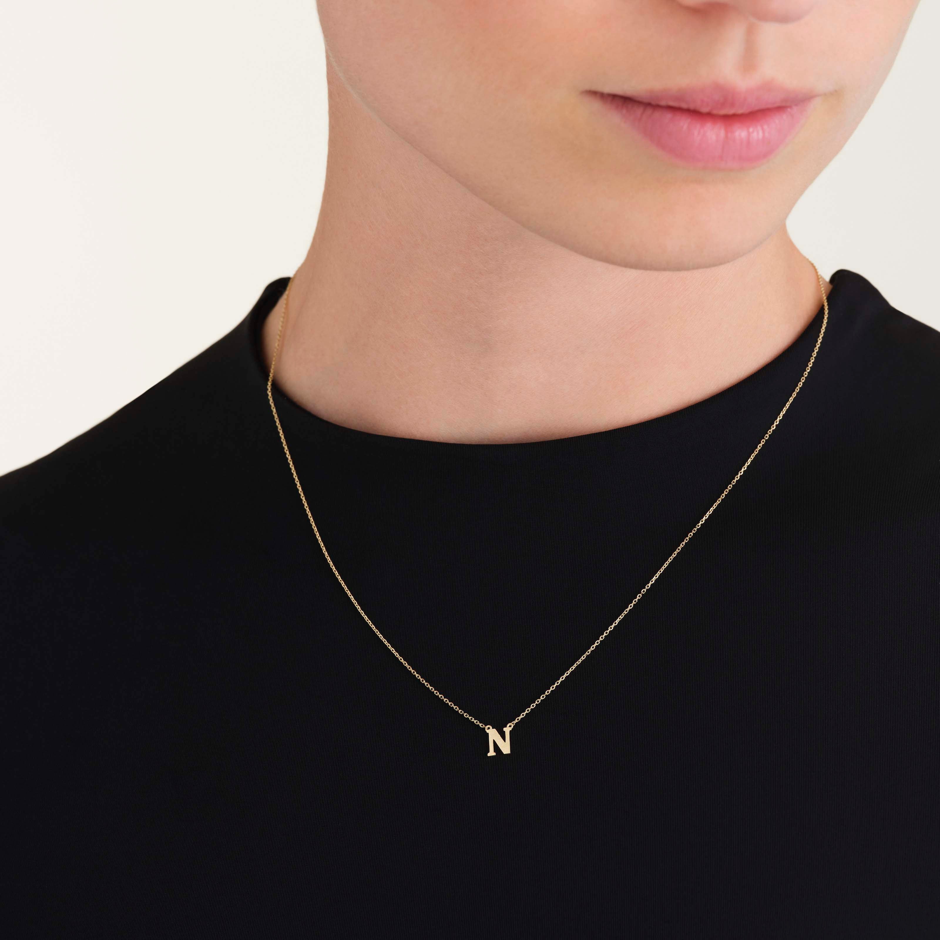 Initial Necklace N - Image 2