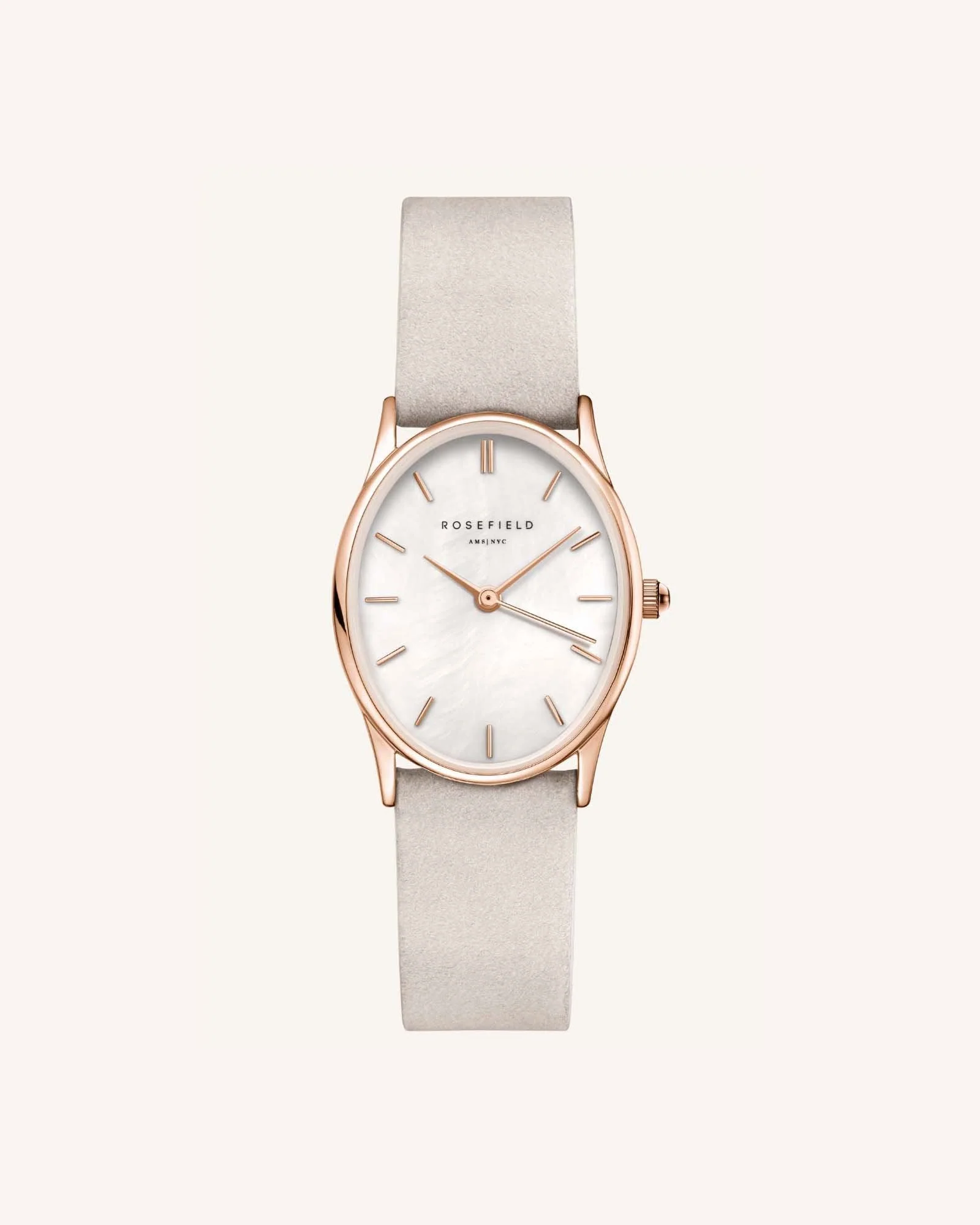 Light Grey Nubuck Rose Gold Strap - Image 2