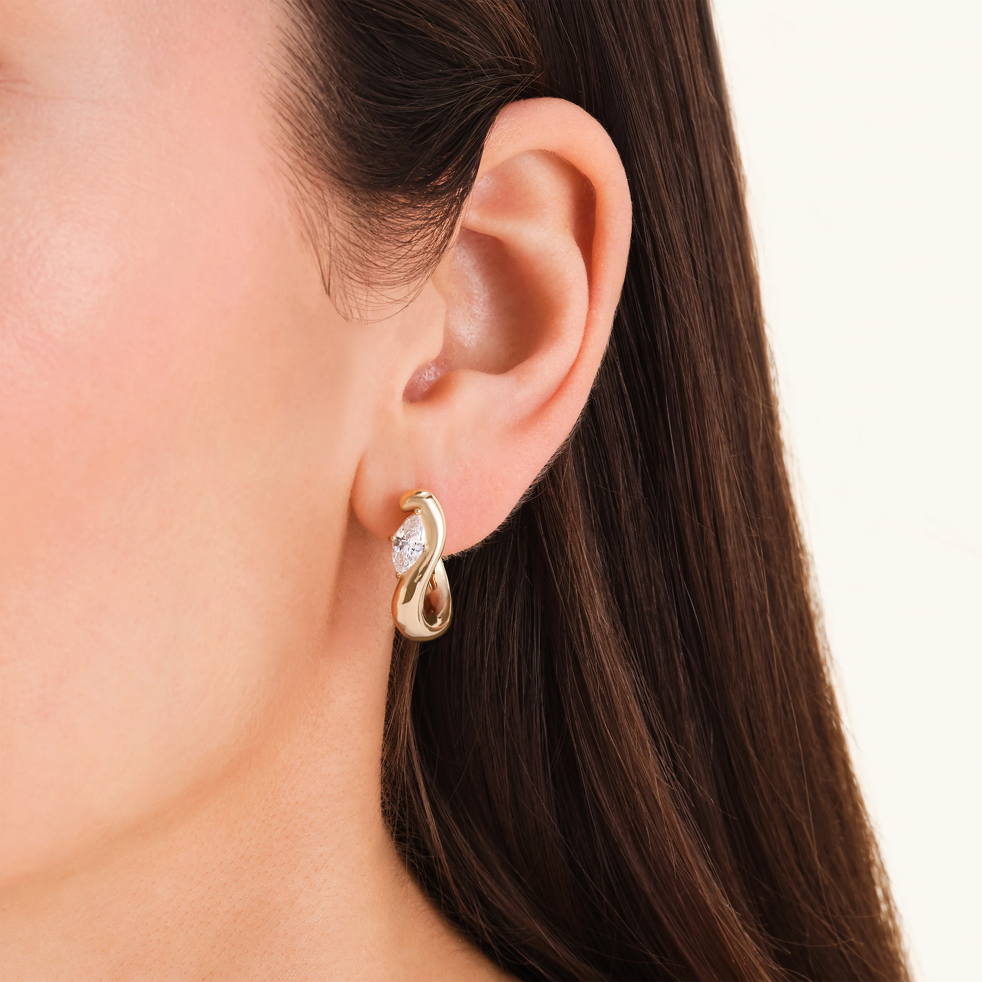 Marquise Wave Hoops - Image 2