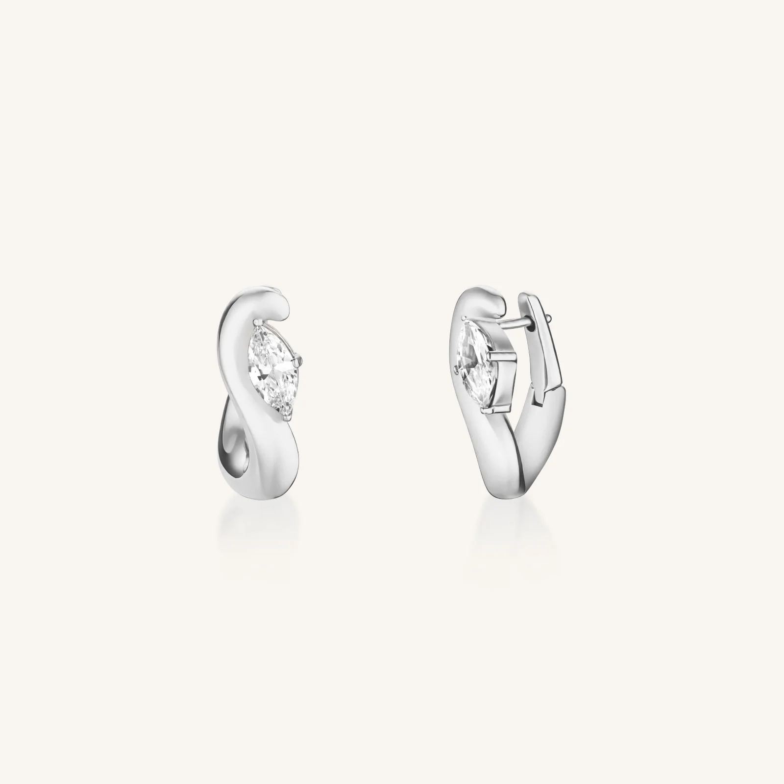 Marquise Wave Hoops - Image 4