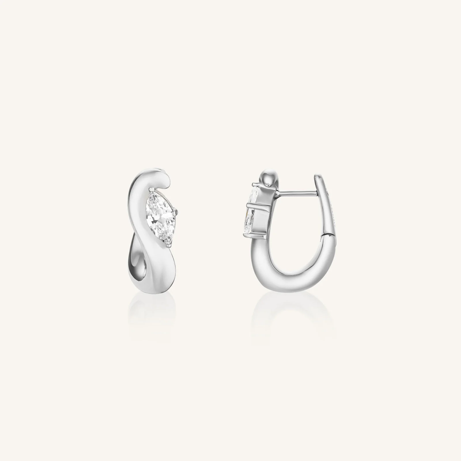 Marquise Wave Hoops - Image 6