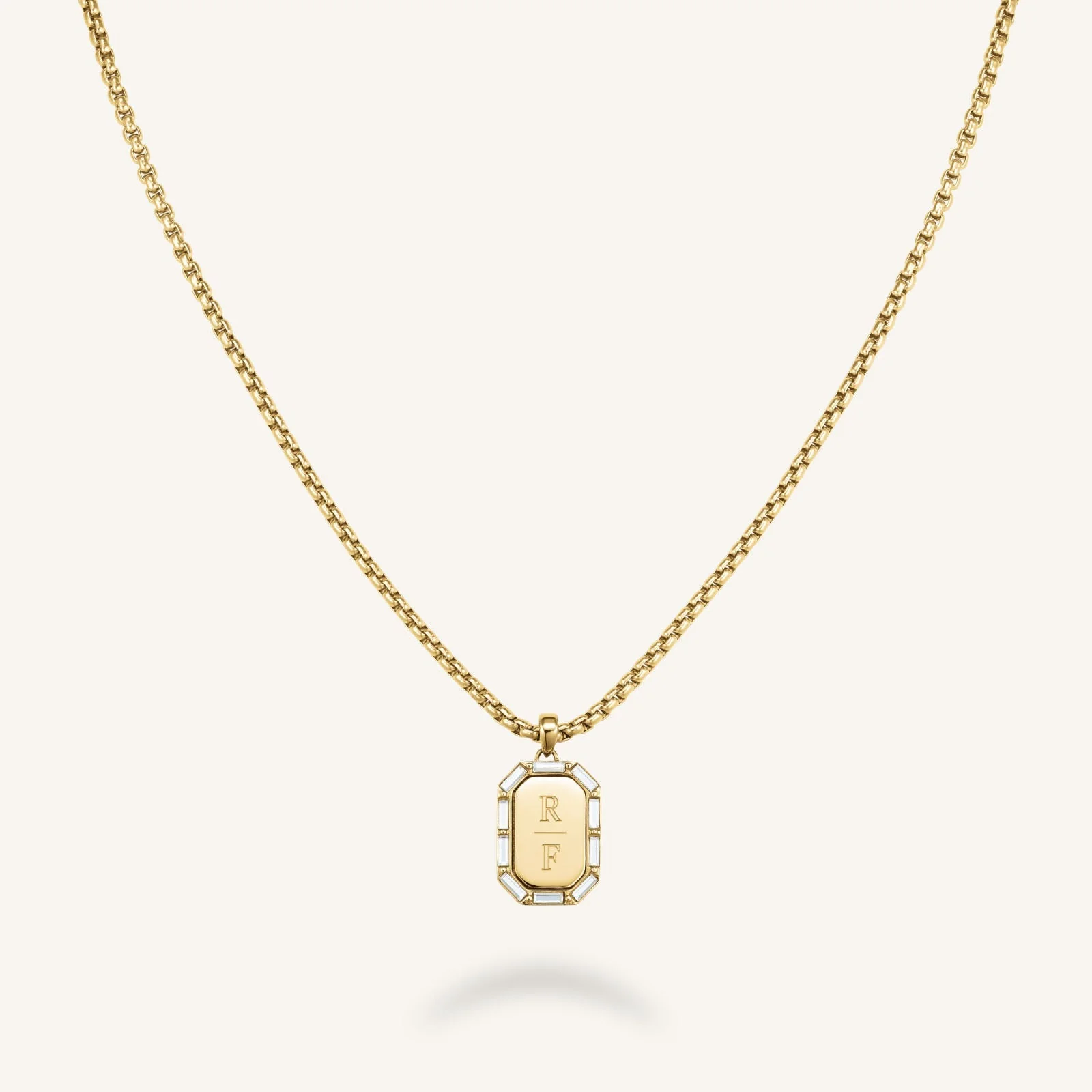 Octagon Baguette Necklace - Image 4