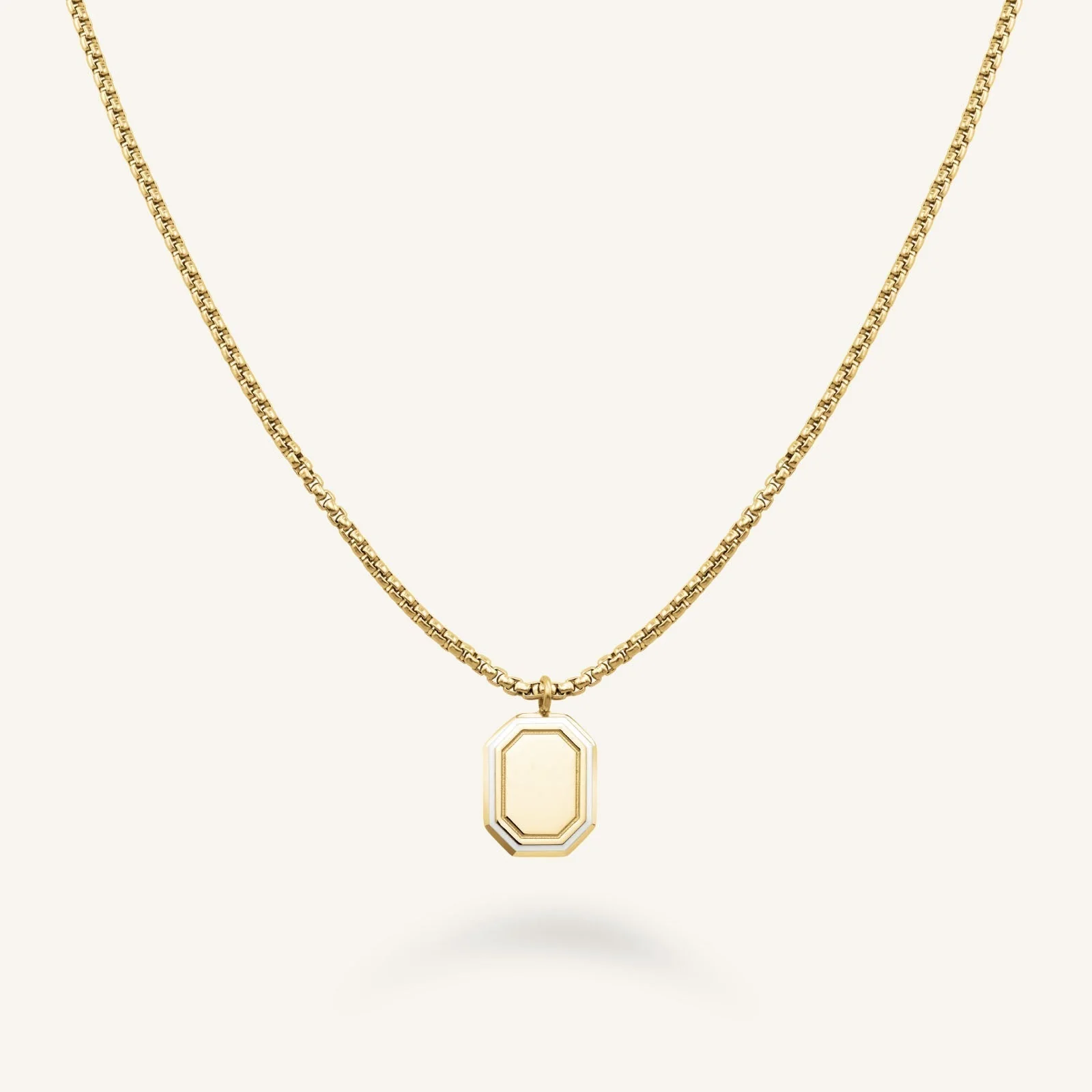 Octagon Enamel Necklace - Image 2