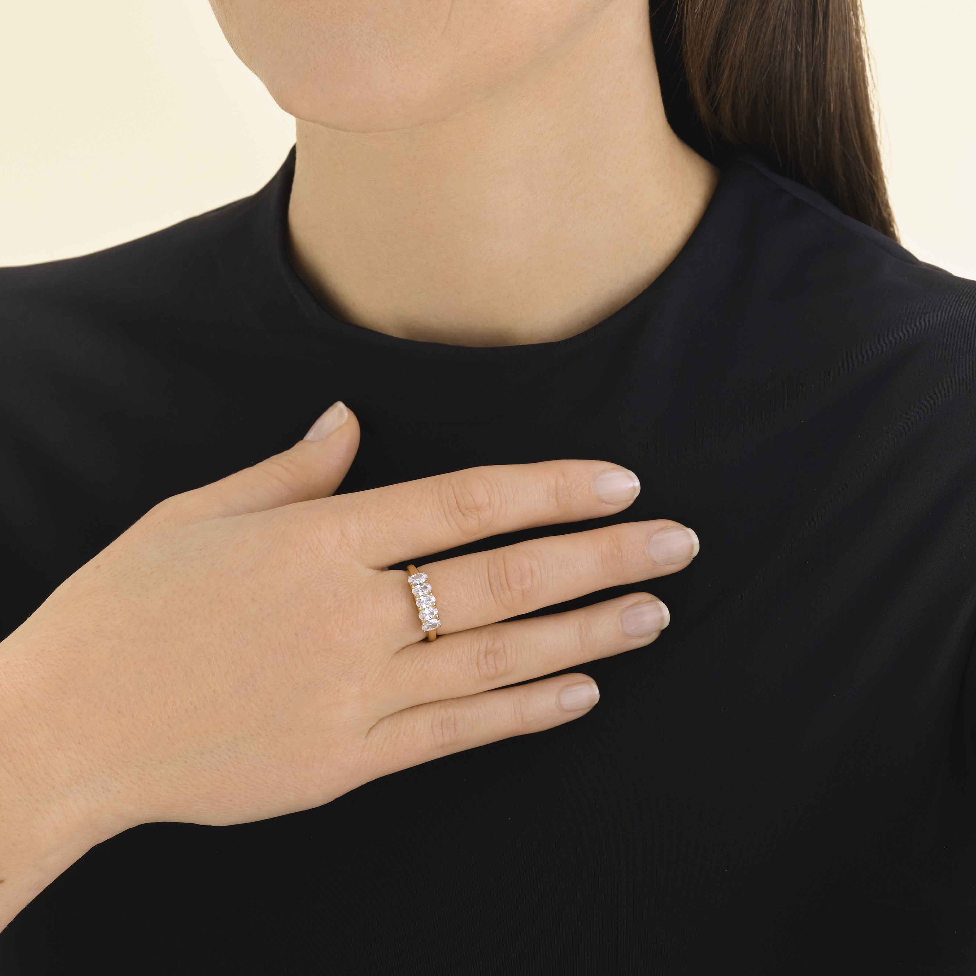Oval Crystal Ring - Image 2