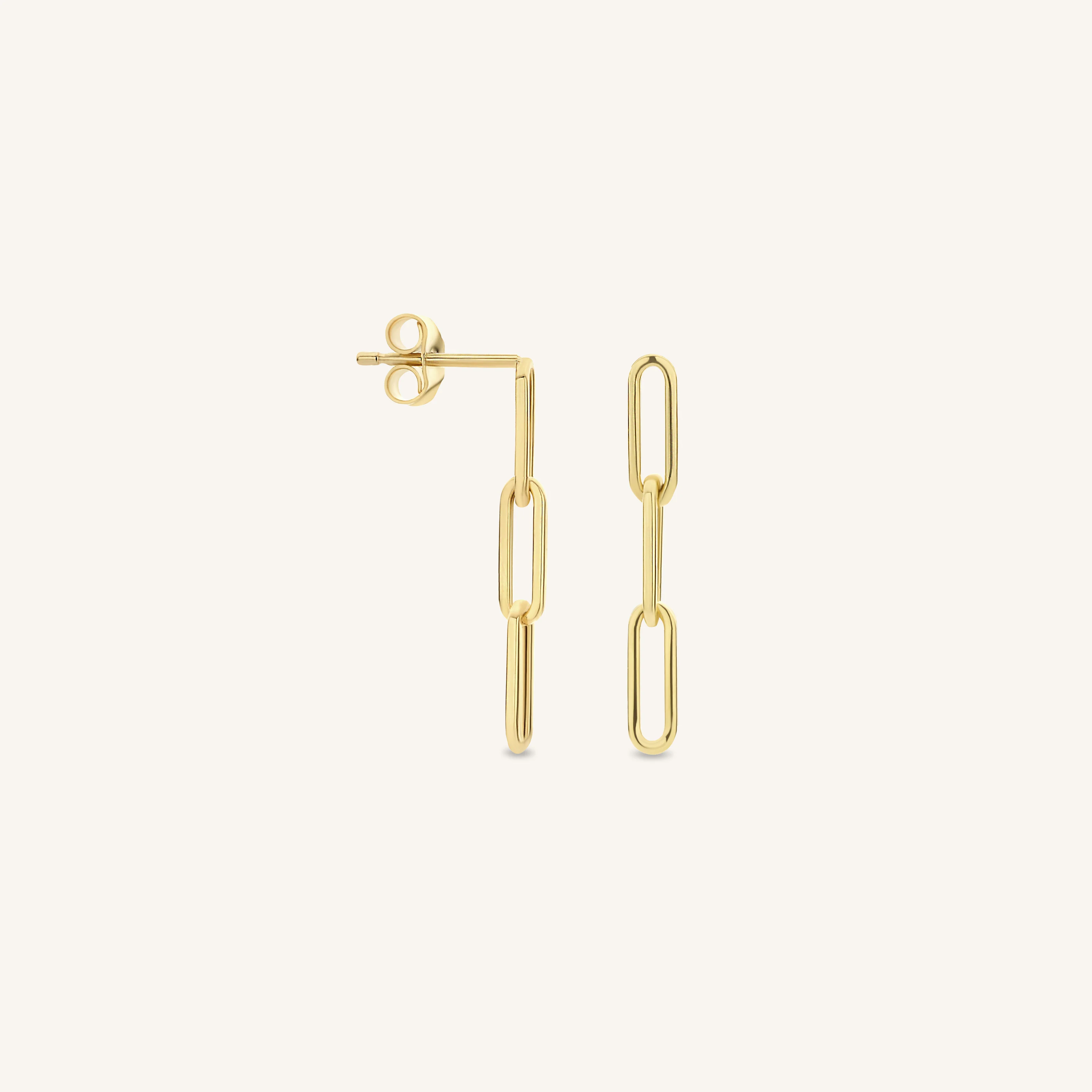 Paperclip Dangle Studs