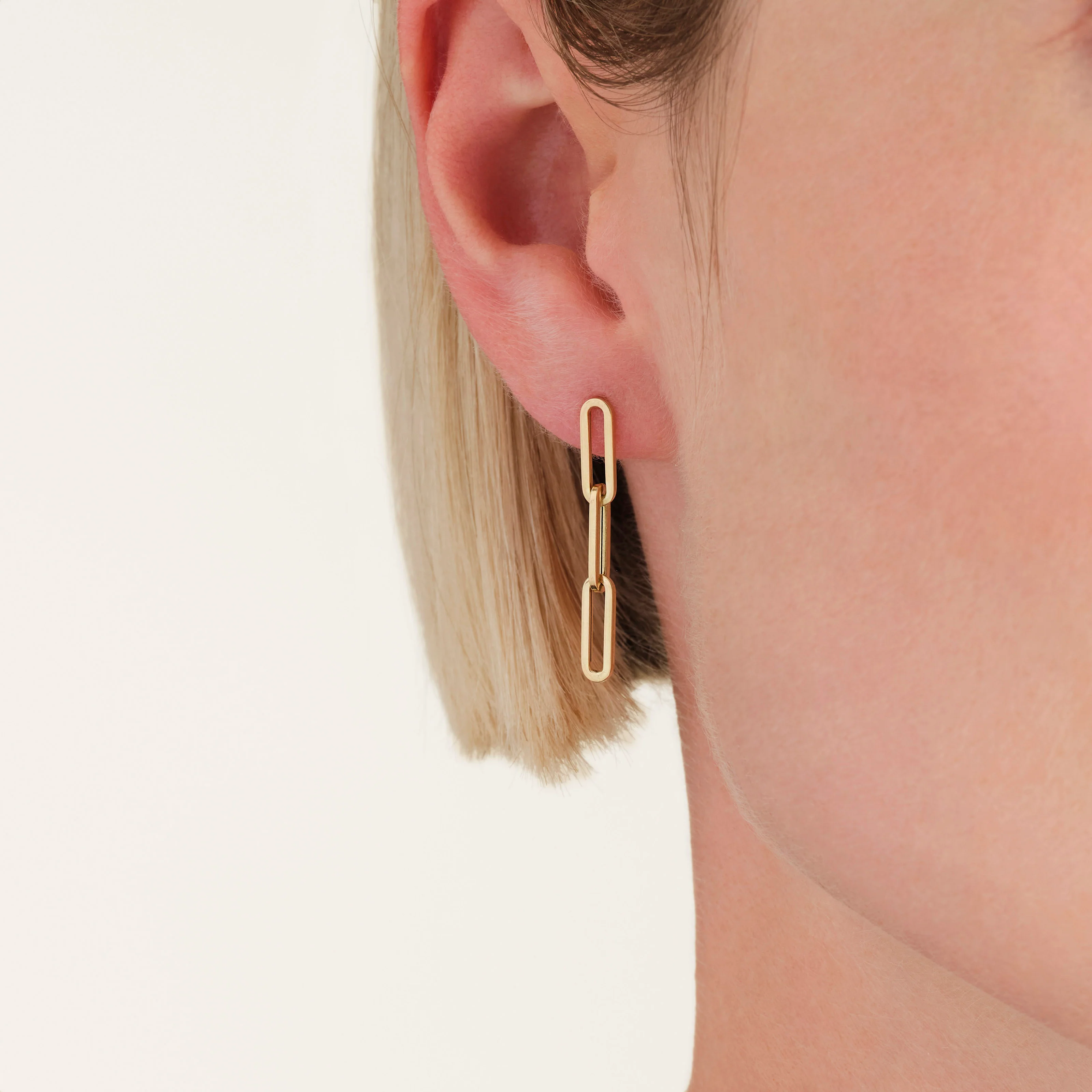 Paperclip Dangle Studs - Image 2