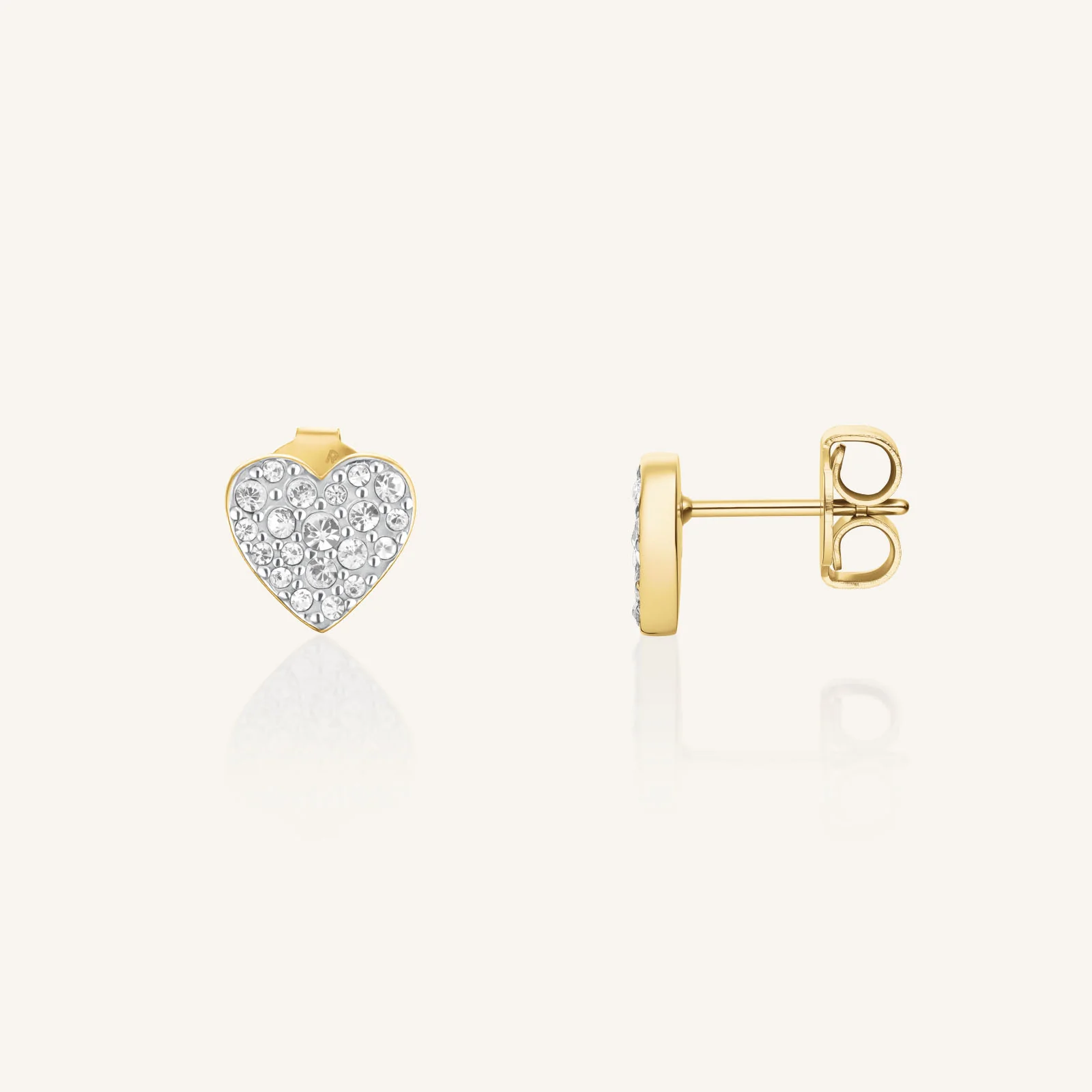 Pavé Heart Studs - Image 3