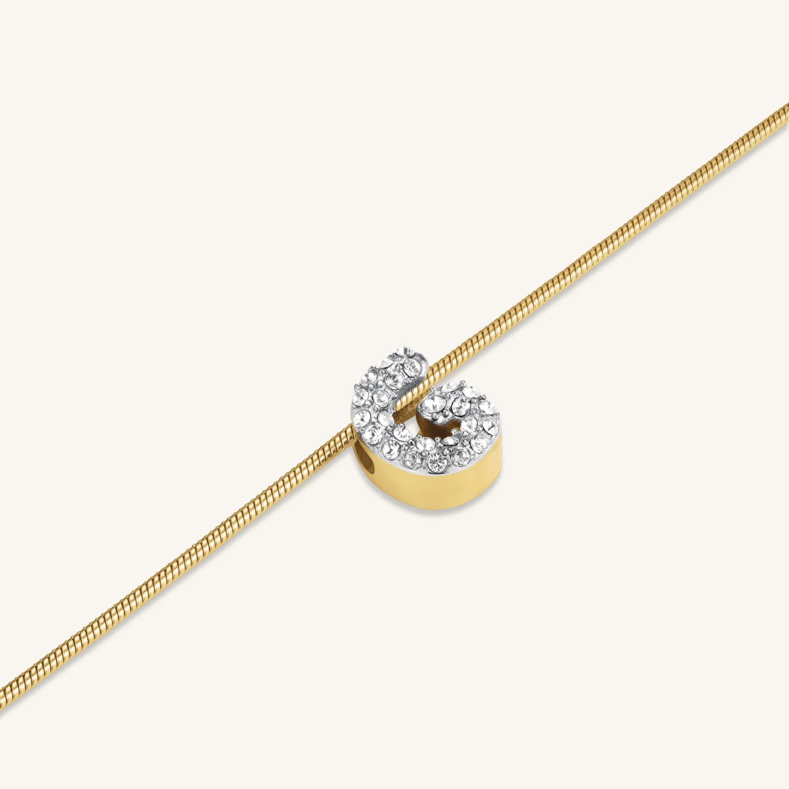 Crystal Letter G Necklace - Image 3