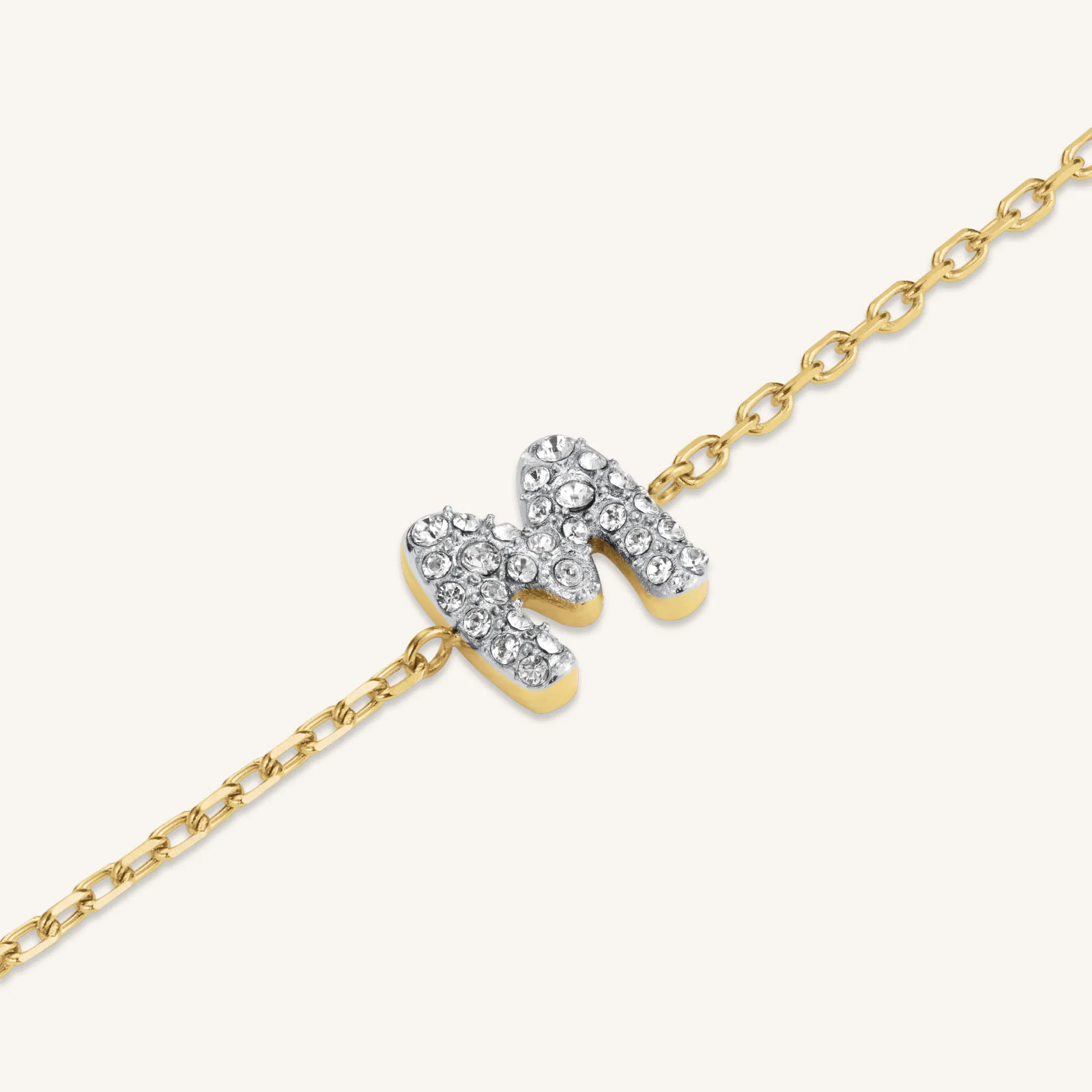 Crystal Letter M Bracelet - Image 3