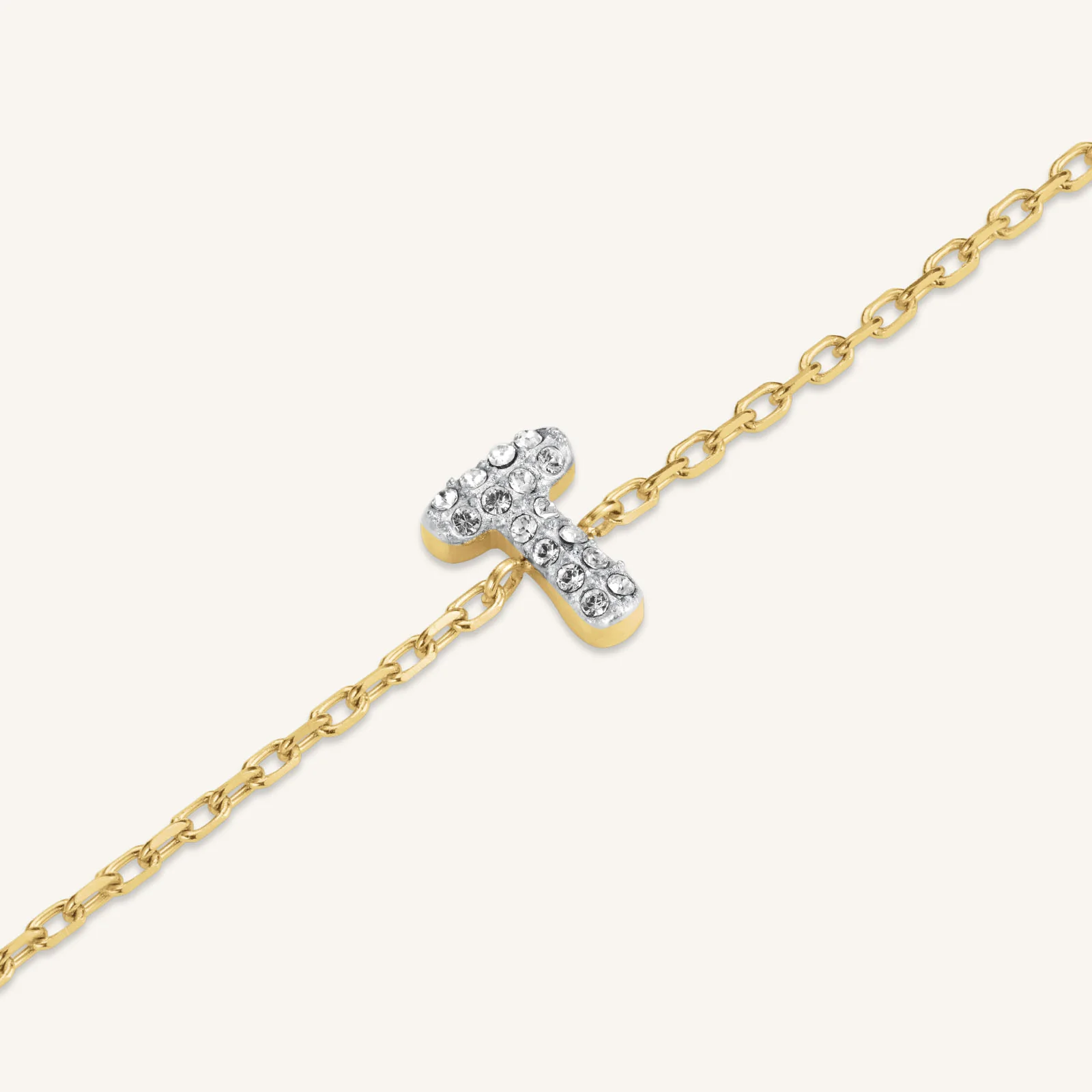 Crystal Letter T Bracelet - Image 3