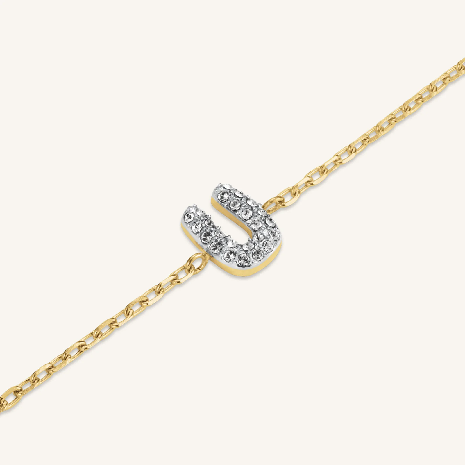 Crystal Letter U Bracelet - Image 3