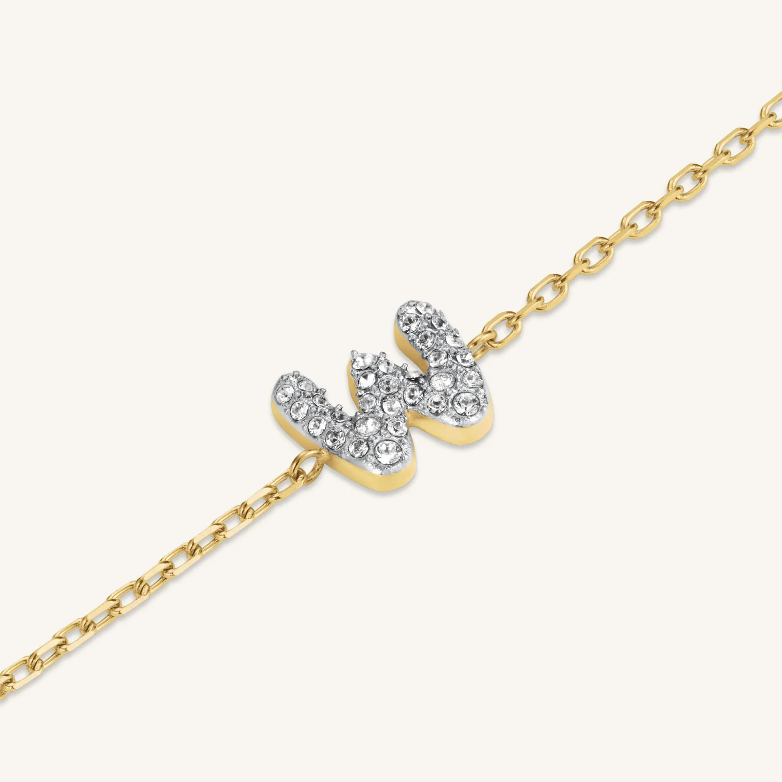 Crystal Letter W Bracelet - Image 3