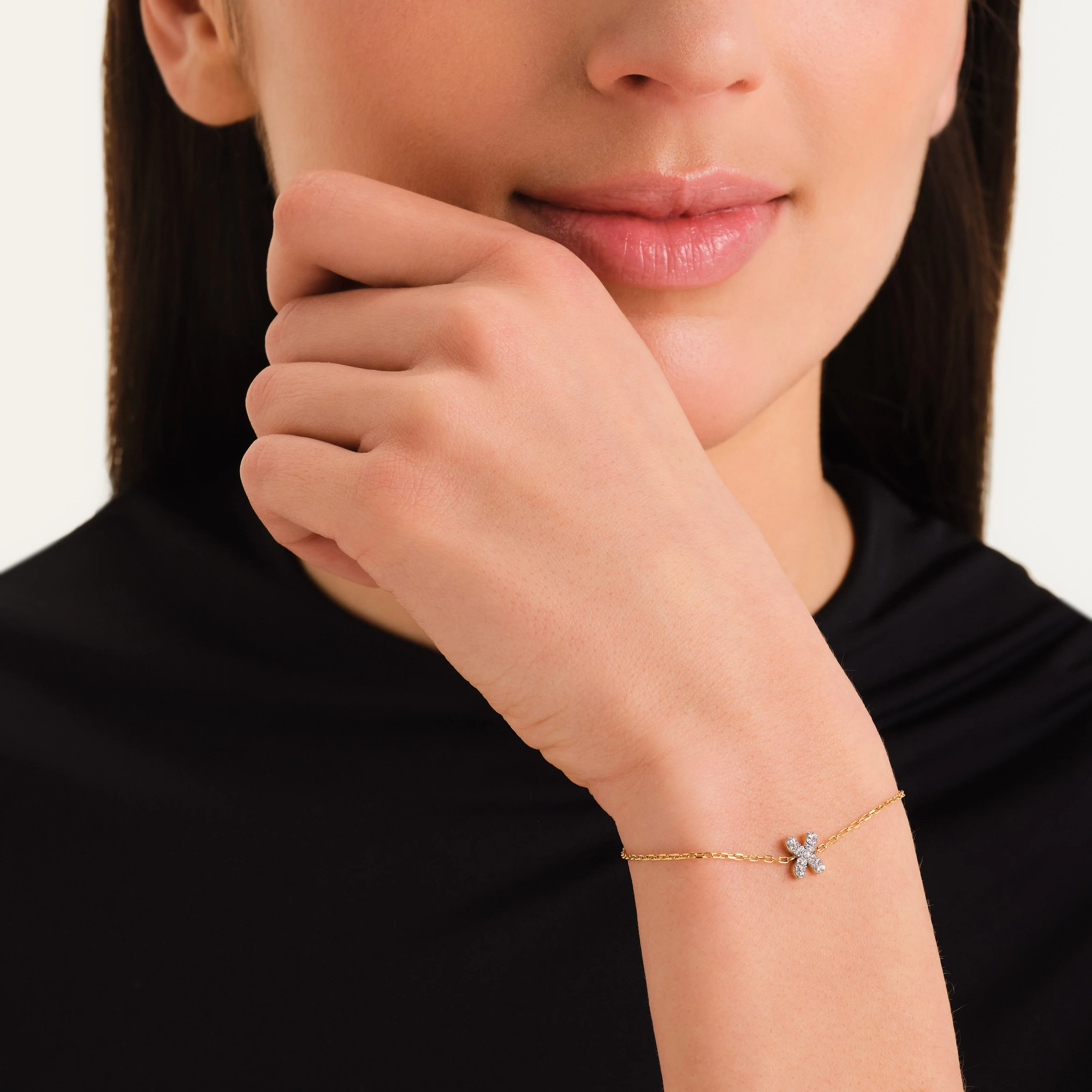 Crystal Letter X Bracelet - Image 2