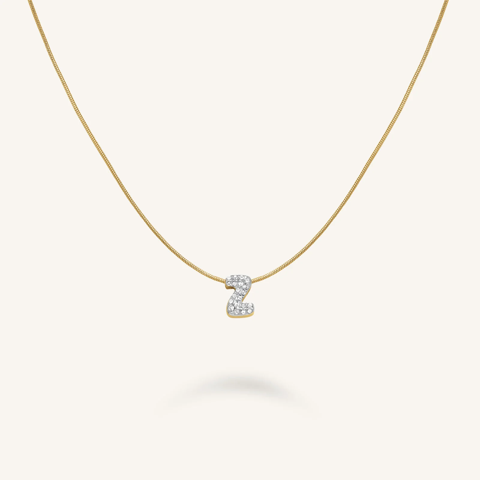 Crystal Letter Z Necklace