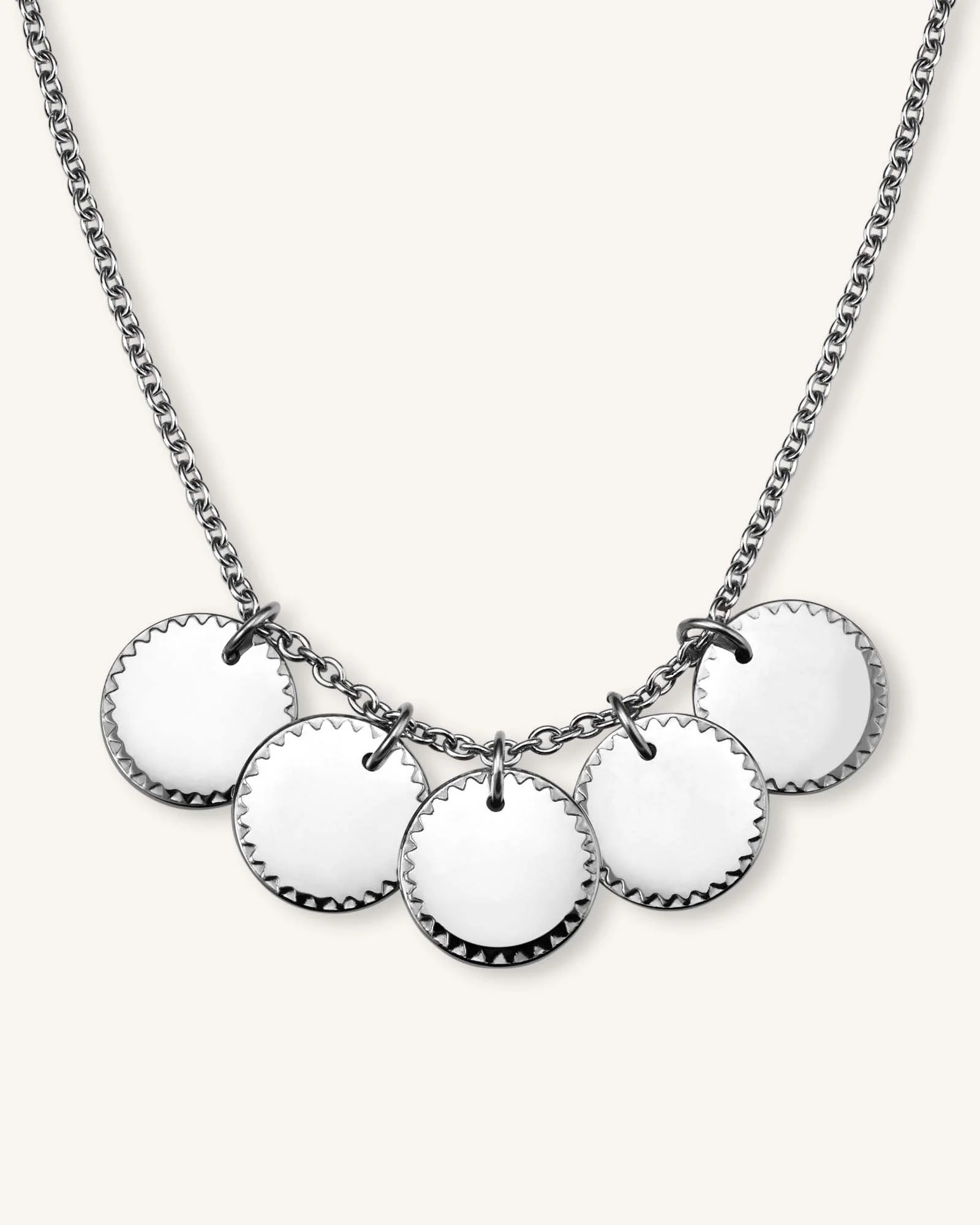 5 Coin Charm Necklace - Image 3