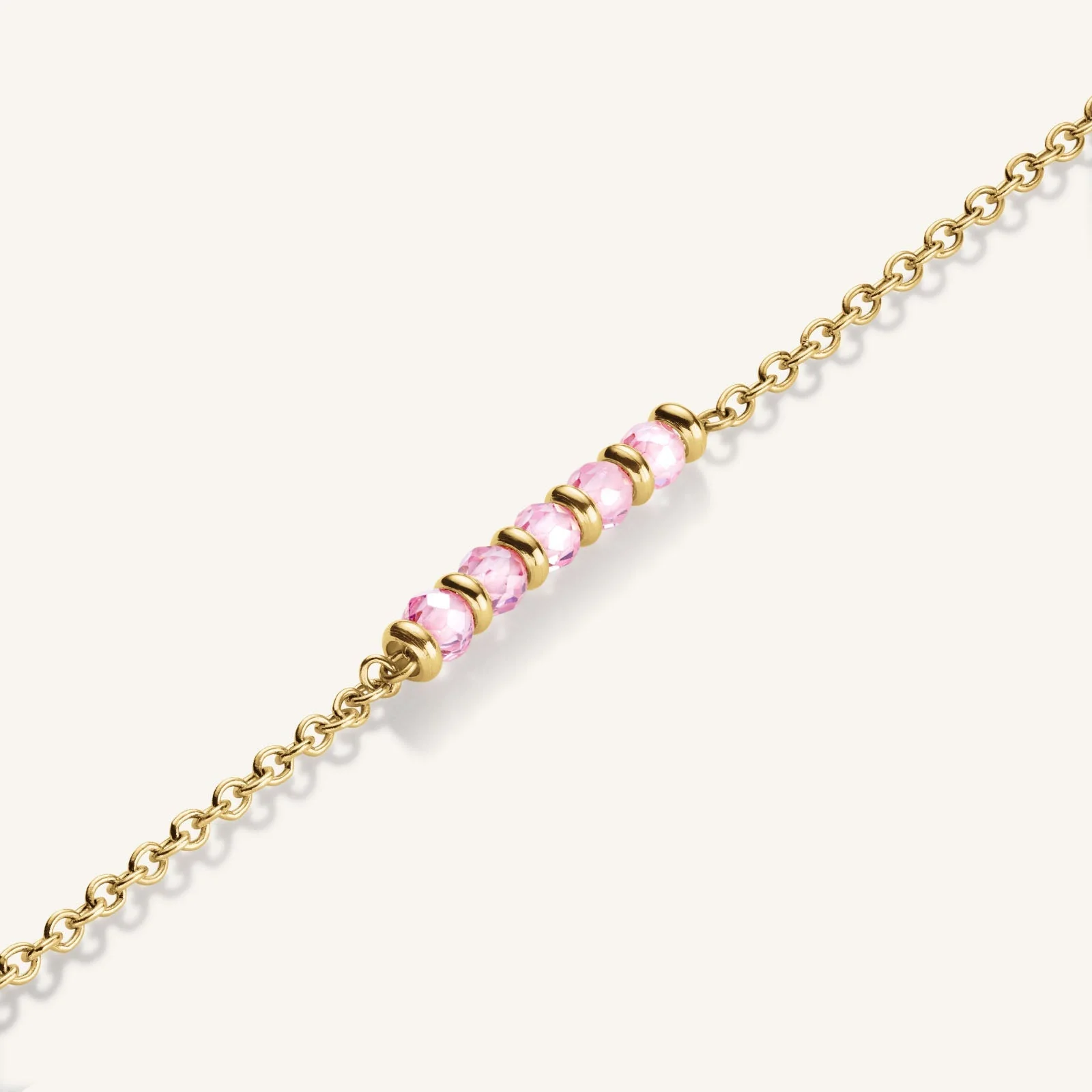 5 Stone Bracelet Pink - Image 3