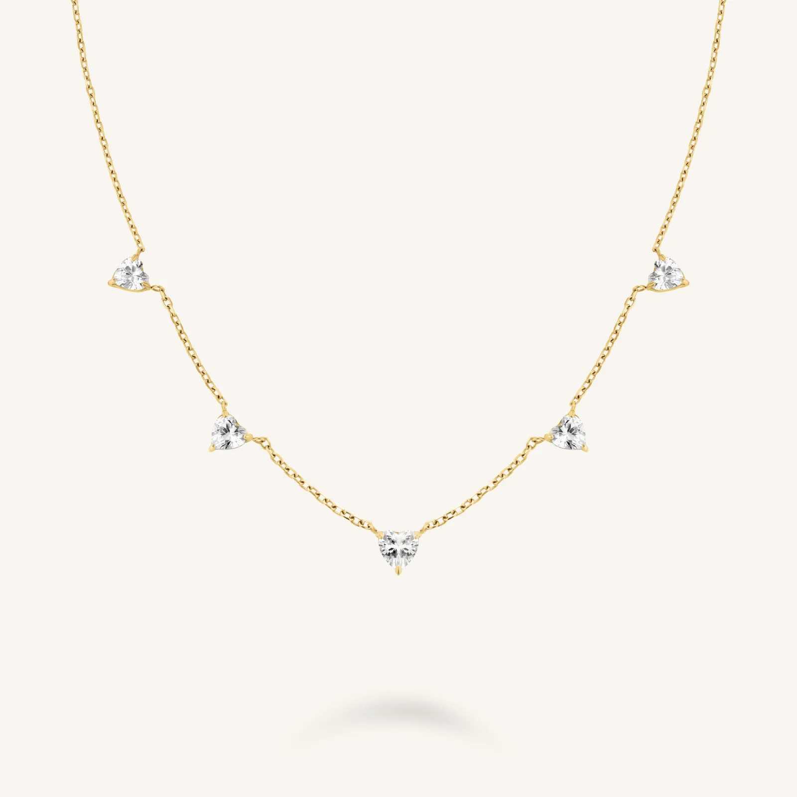 Row Hearts Necklace