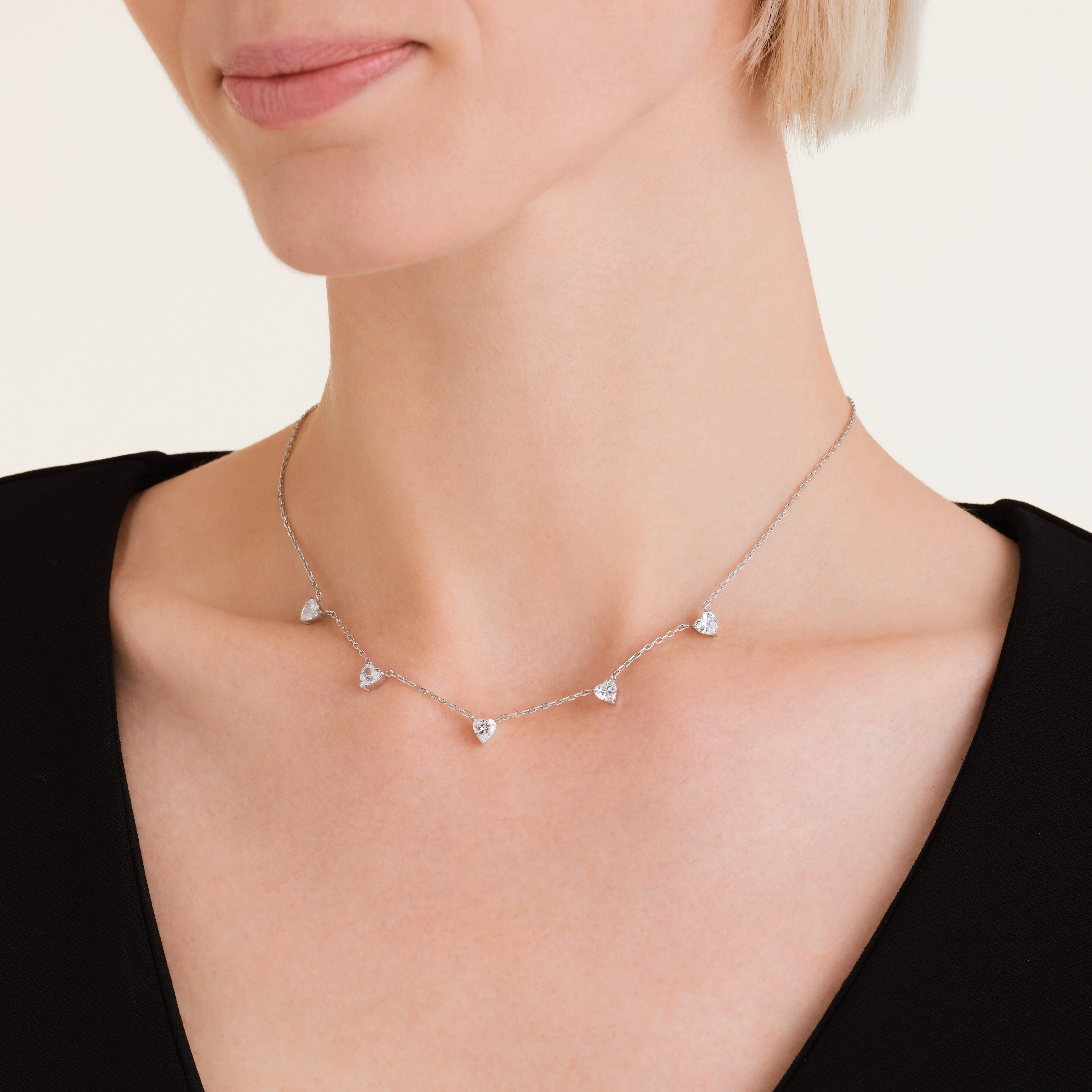 Row Hearts Necklace - Image 7
