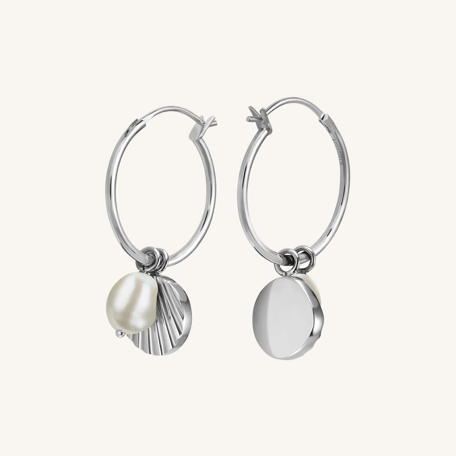 Shell and pearl hoops - Image 6