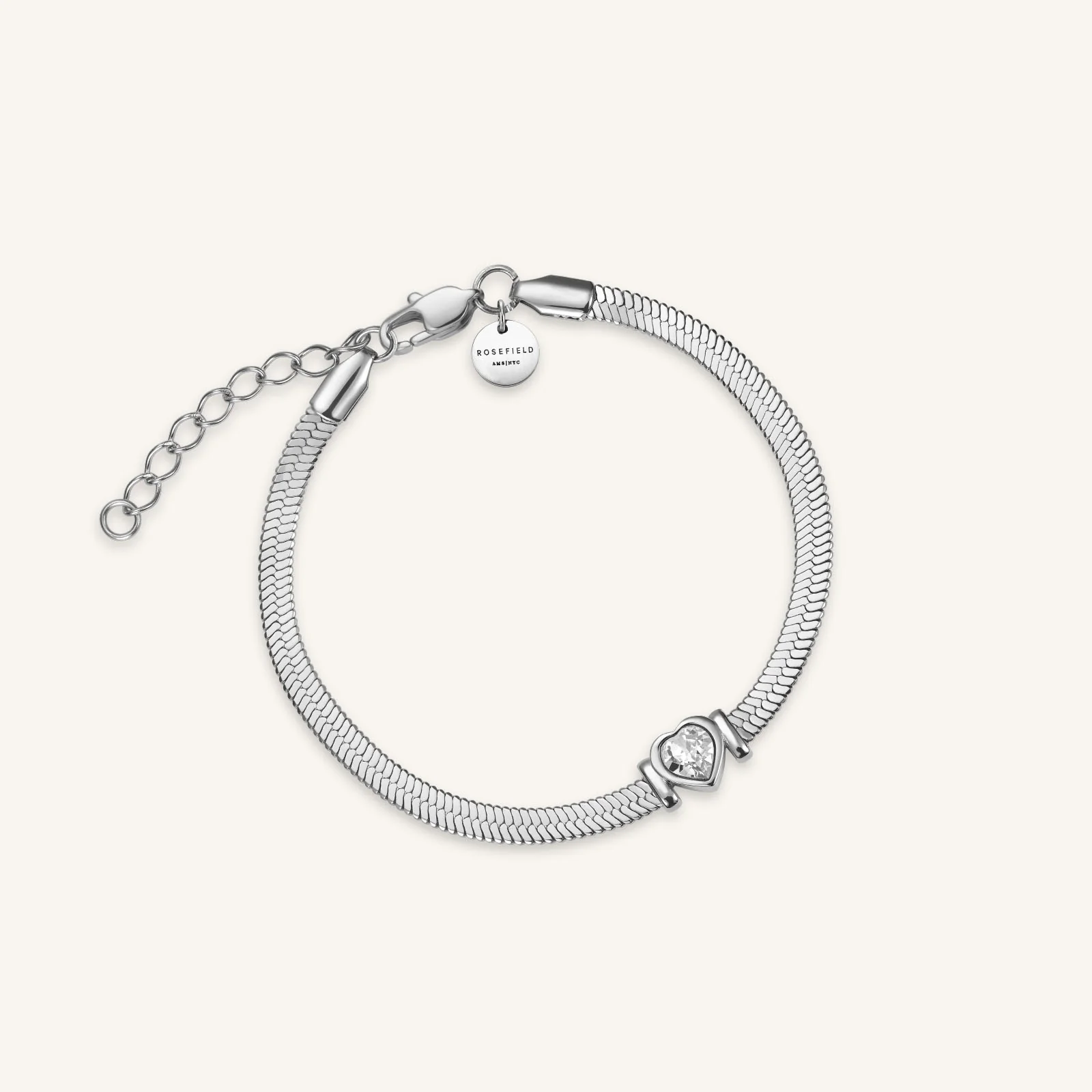 Snake Heart Bracelet Silver