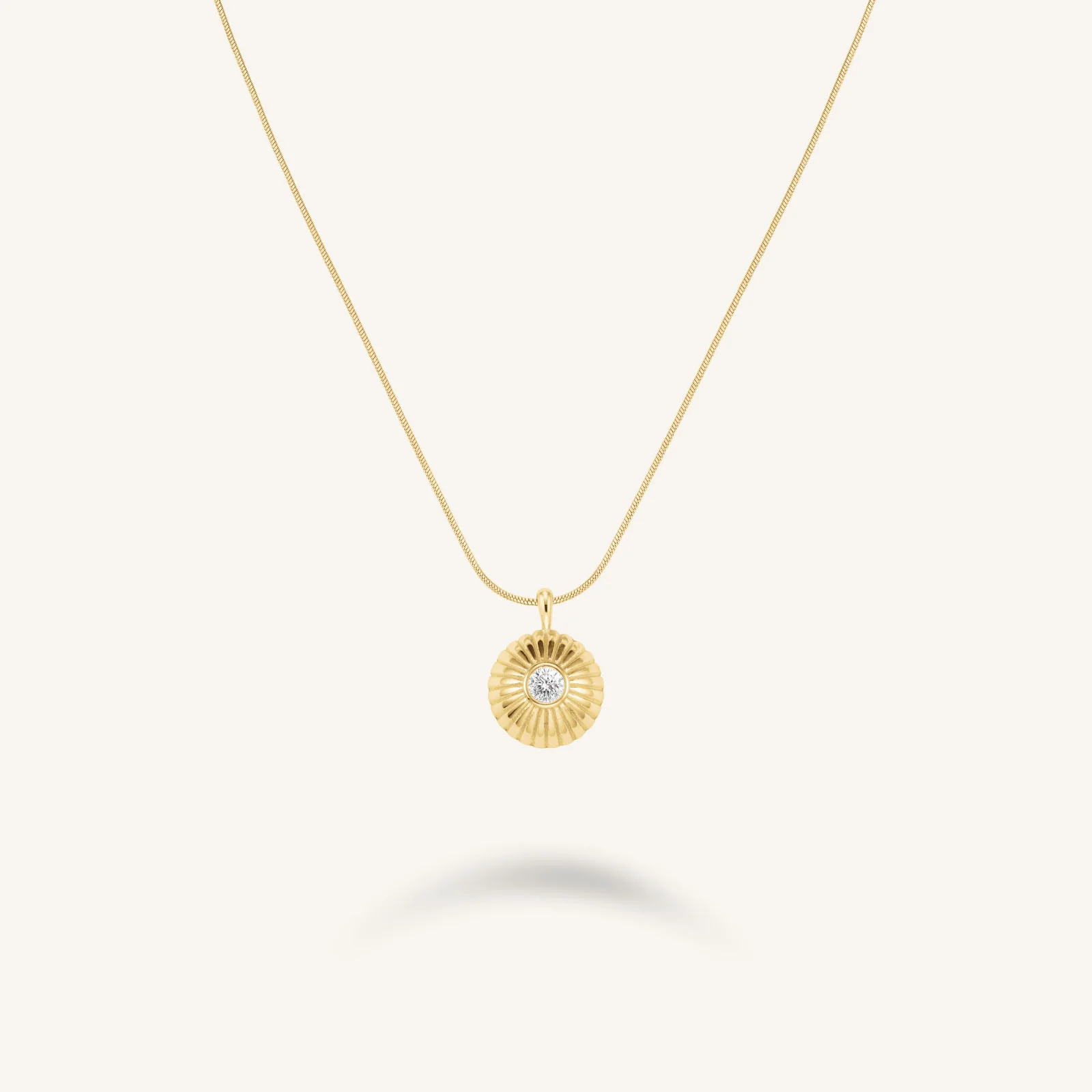 Solitaire Coin Necklace