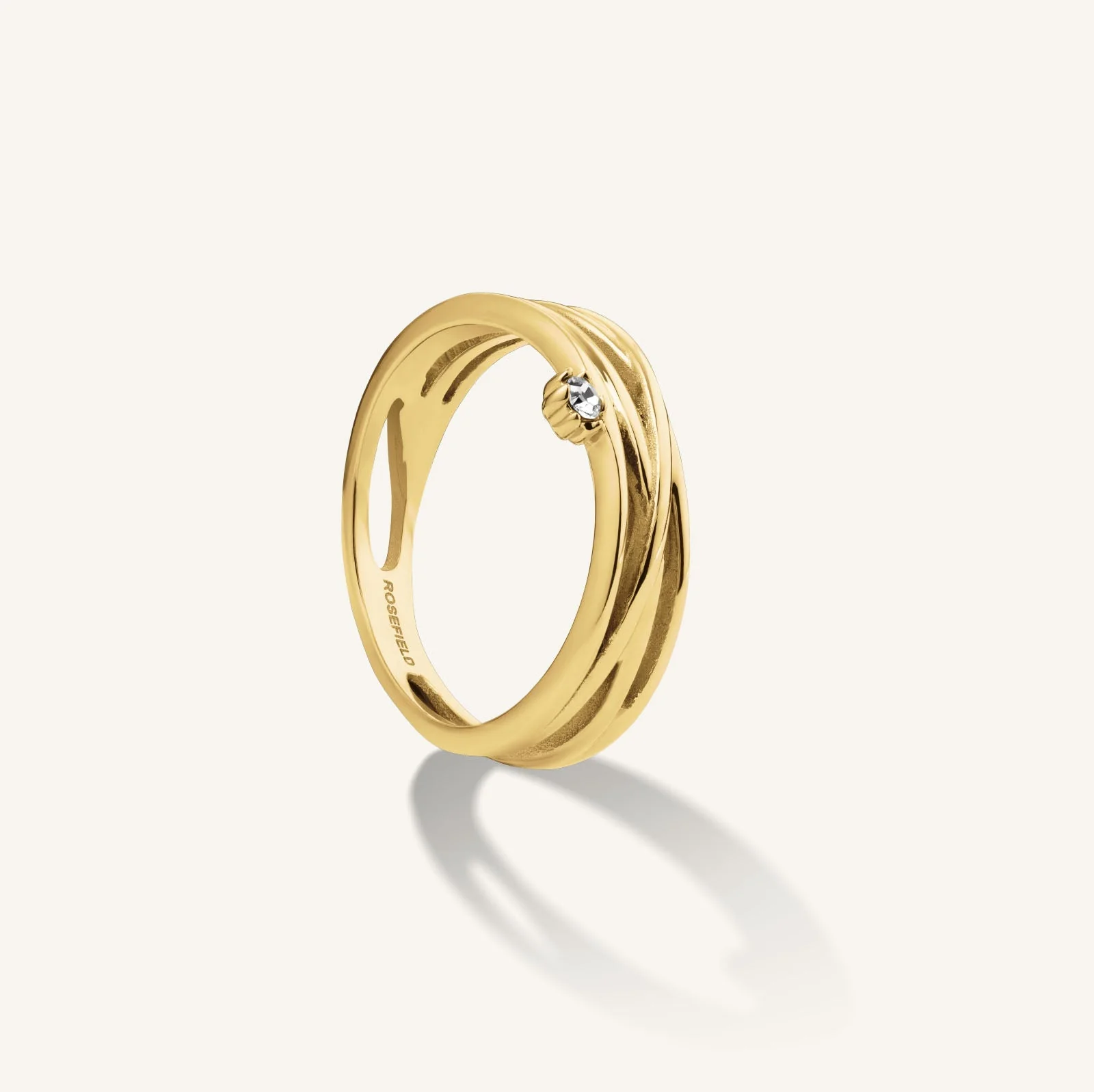 Spiral Chaton Ring