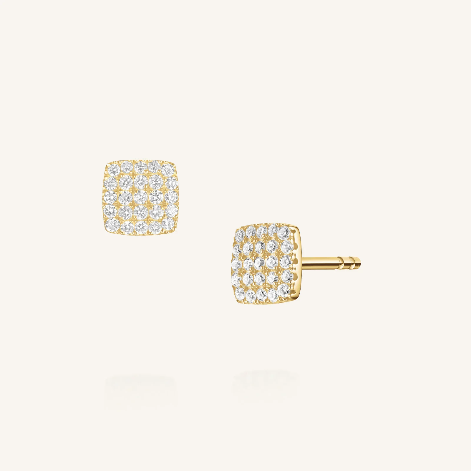 Square Pave Studs