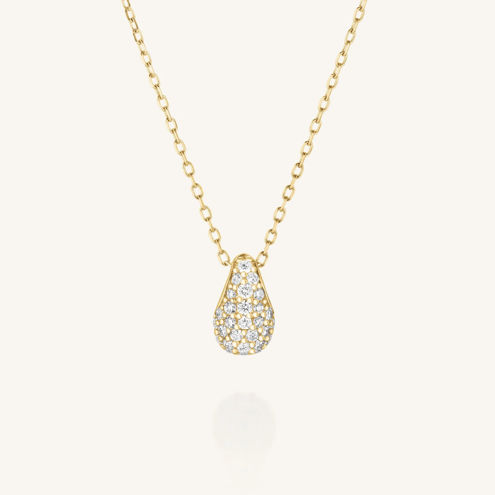 Teardrop Pave Necklace