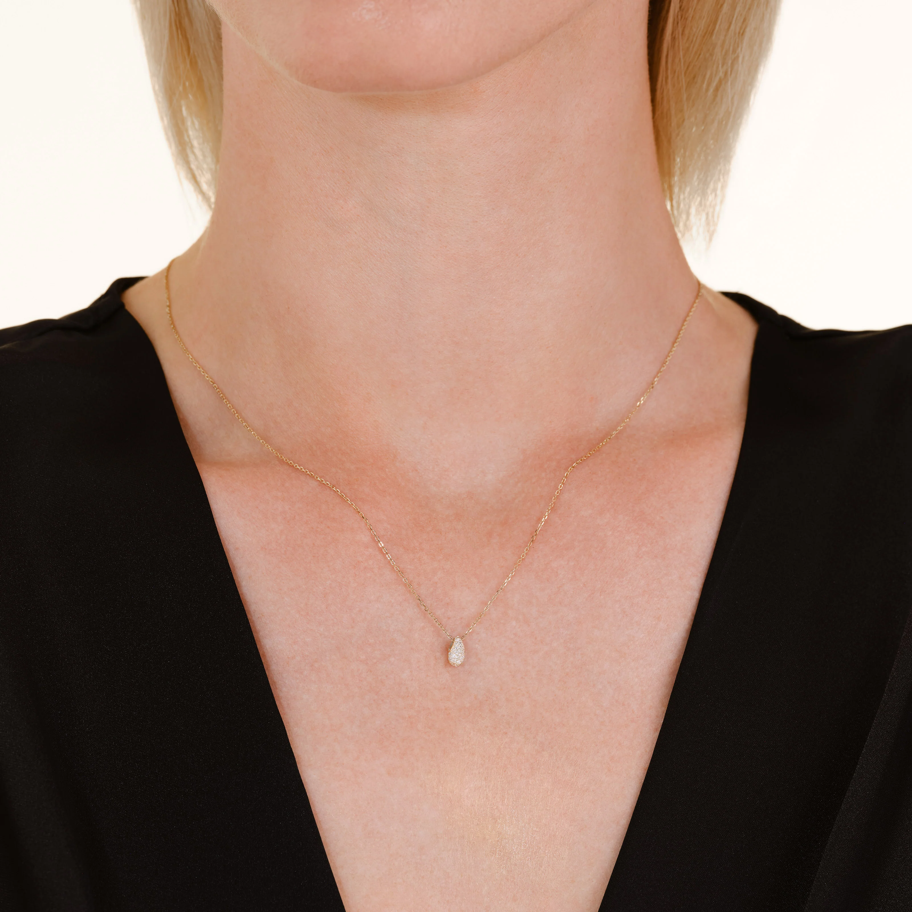 Teardrop Pave Necklace - Image 2
