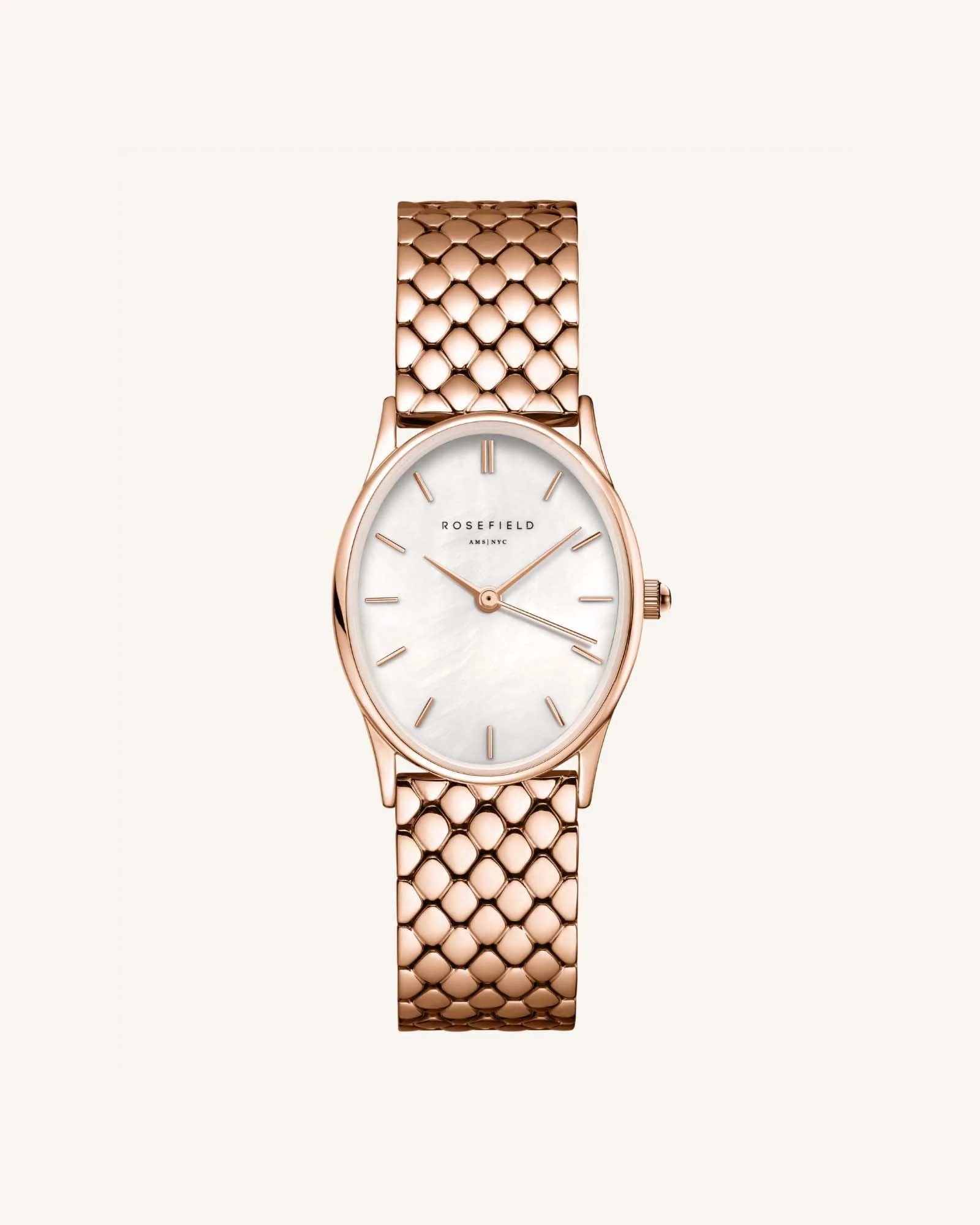 The Oval Rose Gold Steel Strap - Image 2